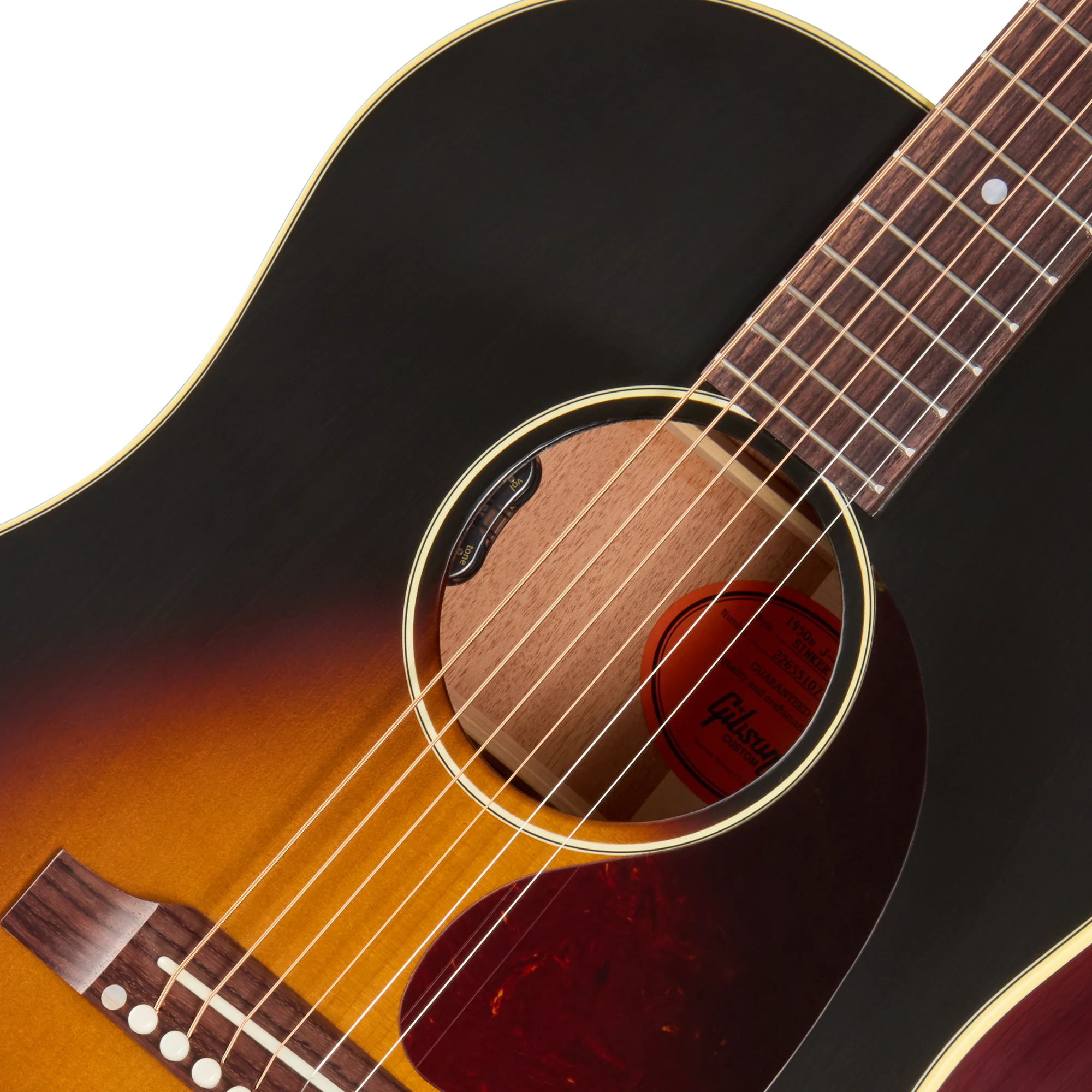 Gibson Custom J-45 50s Sinker Mahogany with HiFi, VOS, Vintage Sunburst 7 Gibson Custom J-45 50s Sinker Mahogany with HiFi, VOS, Vintage Sunburst