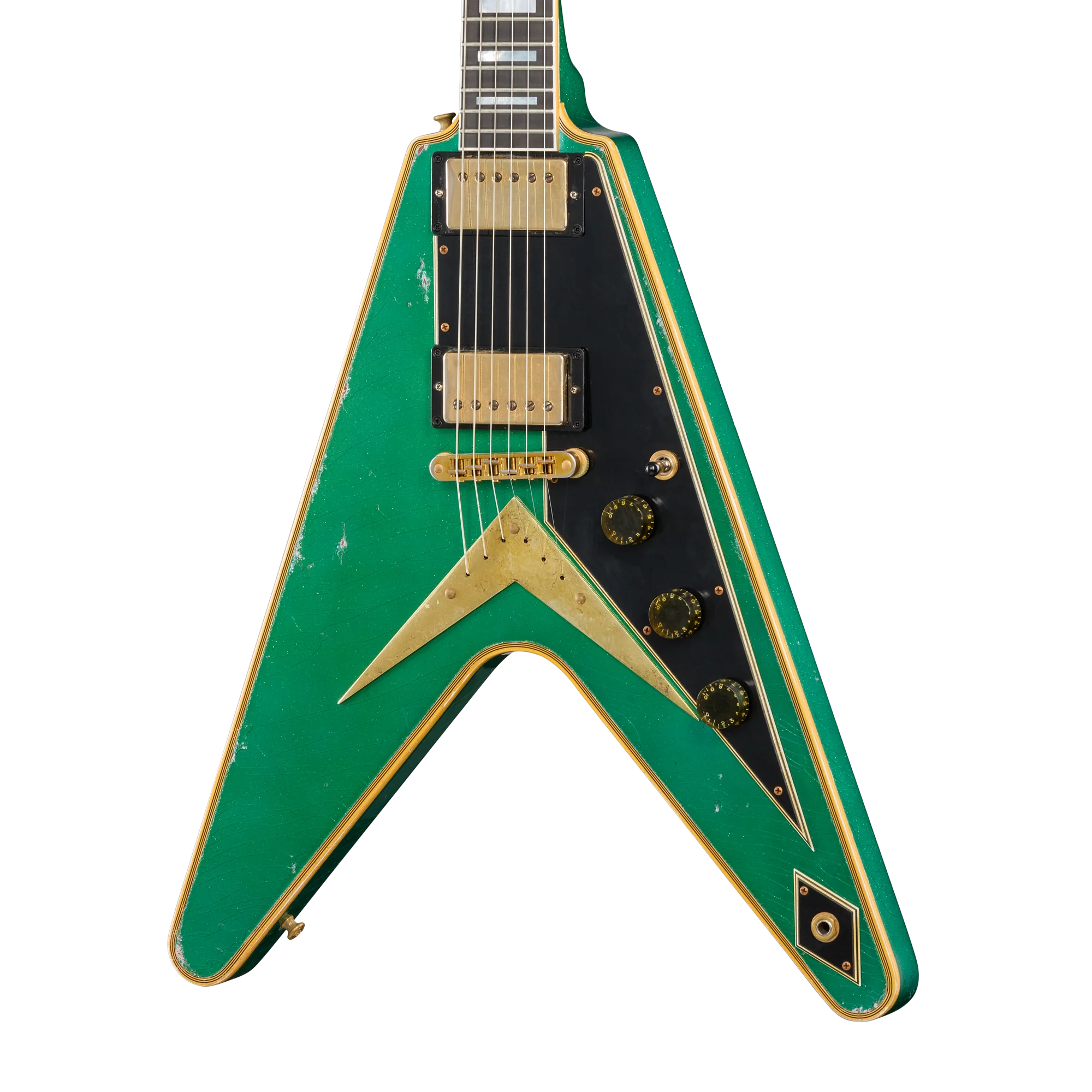 Gibson Custom LE Flying V Custom, Heavy Aged, Teal Sparkle