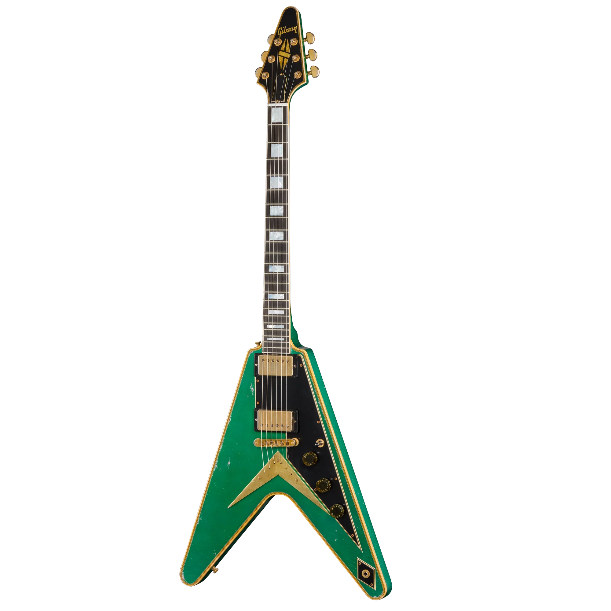 Gibson Custom LE Flying V Custom, Heavy Aged, Teal Sparkle 3 Gibson Custom LE Flying V Custom, Heavy Aged, Teal Sparkle