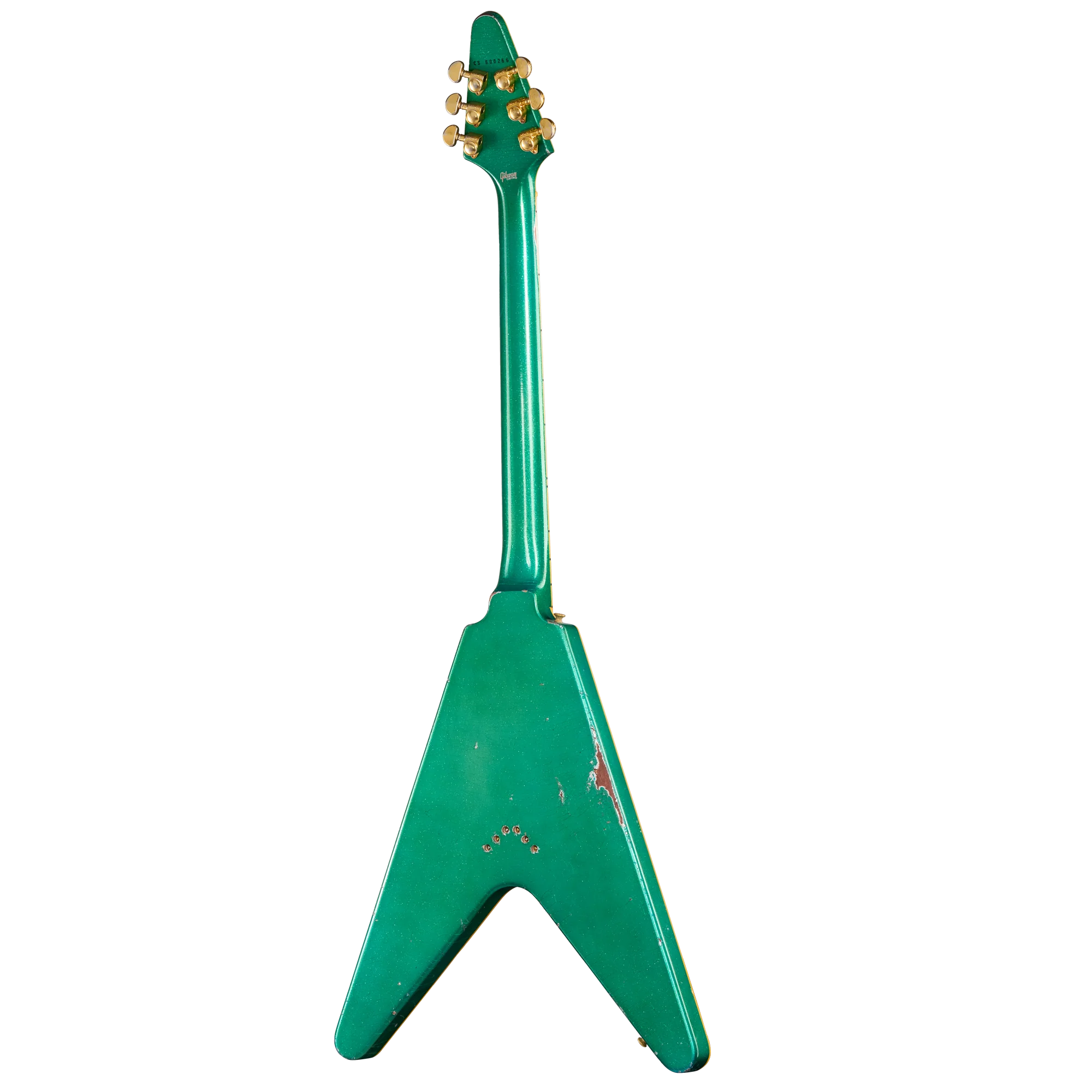 Gibson Custom LE Flying V Custom, Heavy Aged, Teal Sparkle 4 Gibson Custom LE Flying V Custom, Heavy Aged, Teal Sparkle