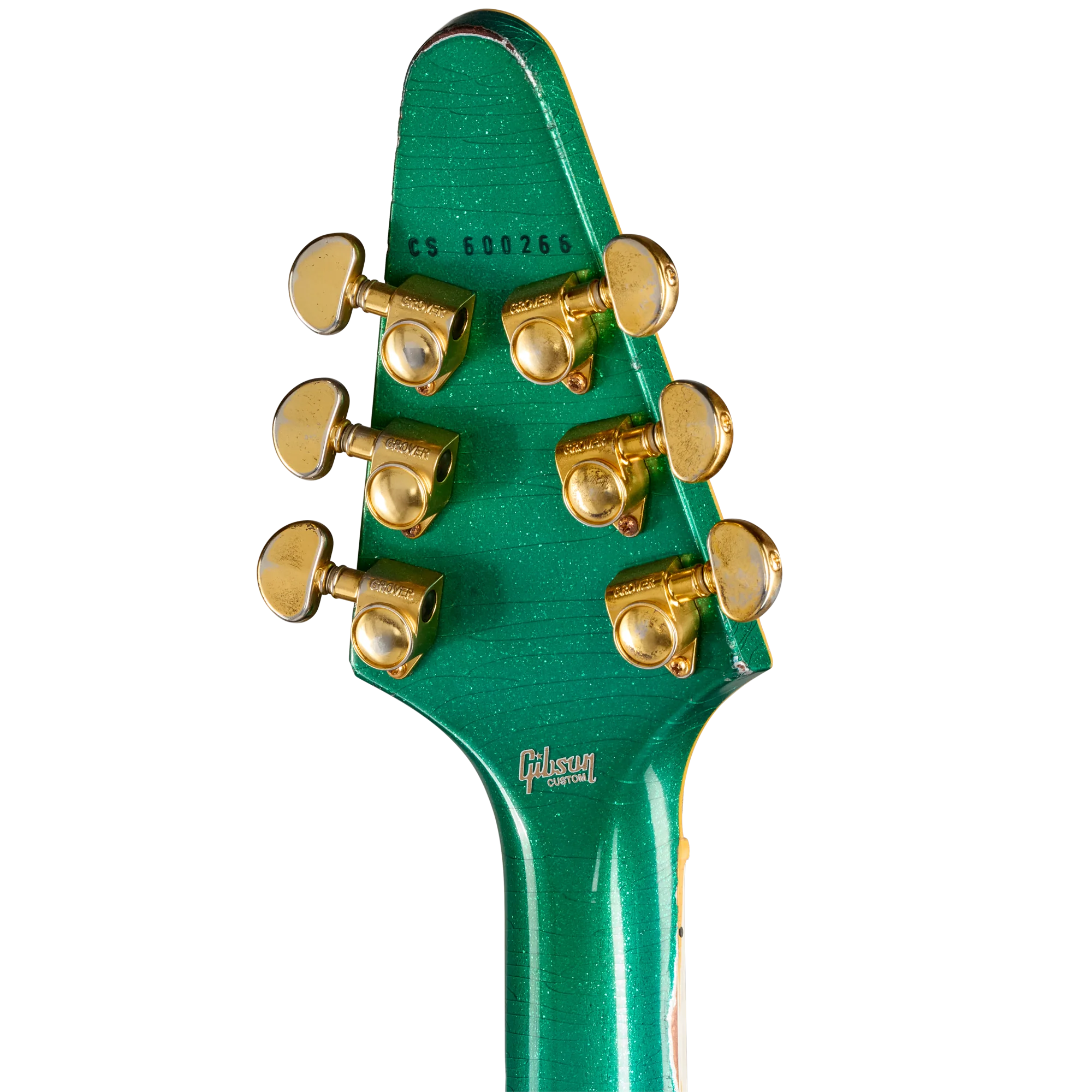 Gibson Custom LE Flying V Custom, Heavy Aged, Teal Sparkle 6 Gibson Custom LE Flying V Custom, Heavy Aged, Teal Sparkle