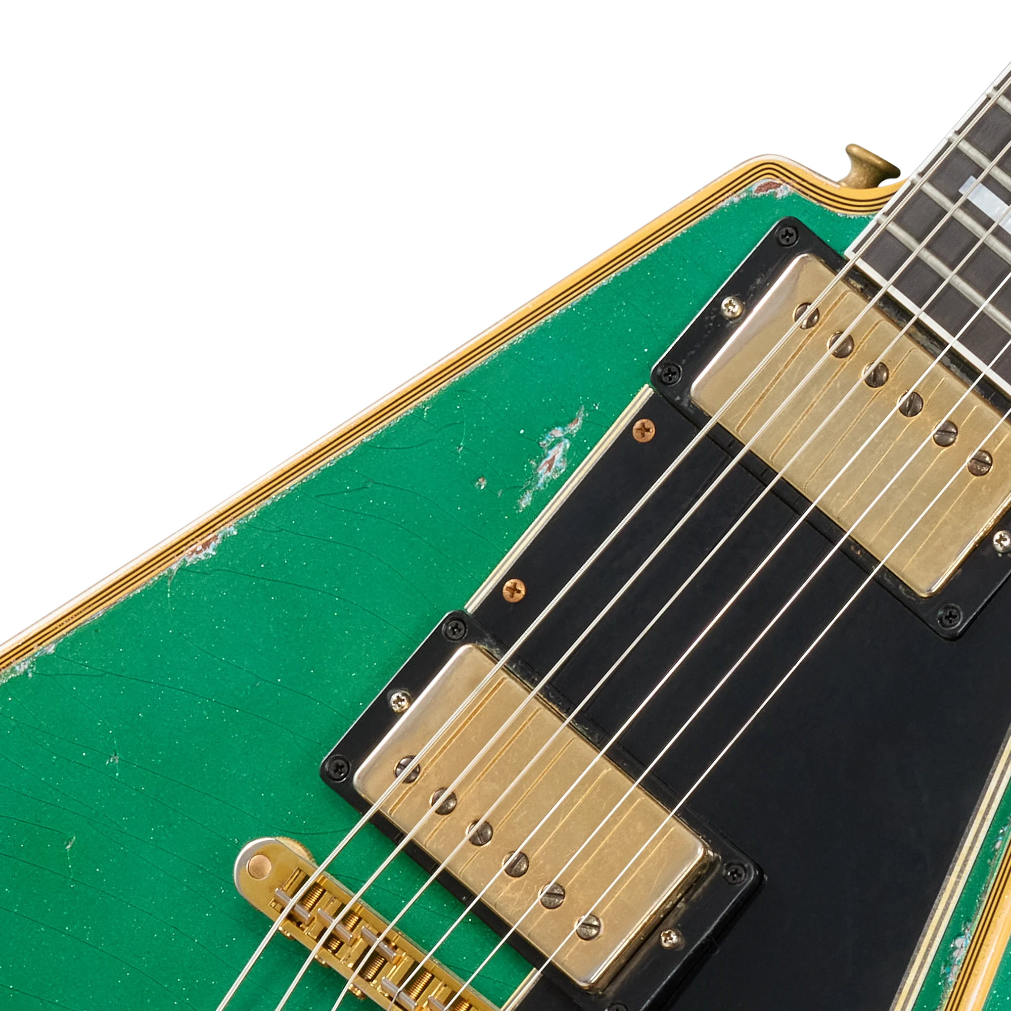 Gibson Custom LE Flying V Custom, Heavy Aged, Teal Sparkle 7 Gibson Custom LE Flying V Custom, Heavy Aged, Teal Sparkle