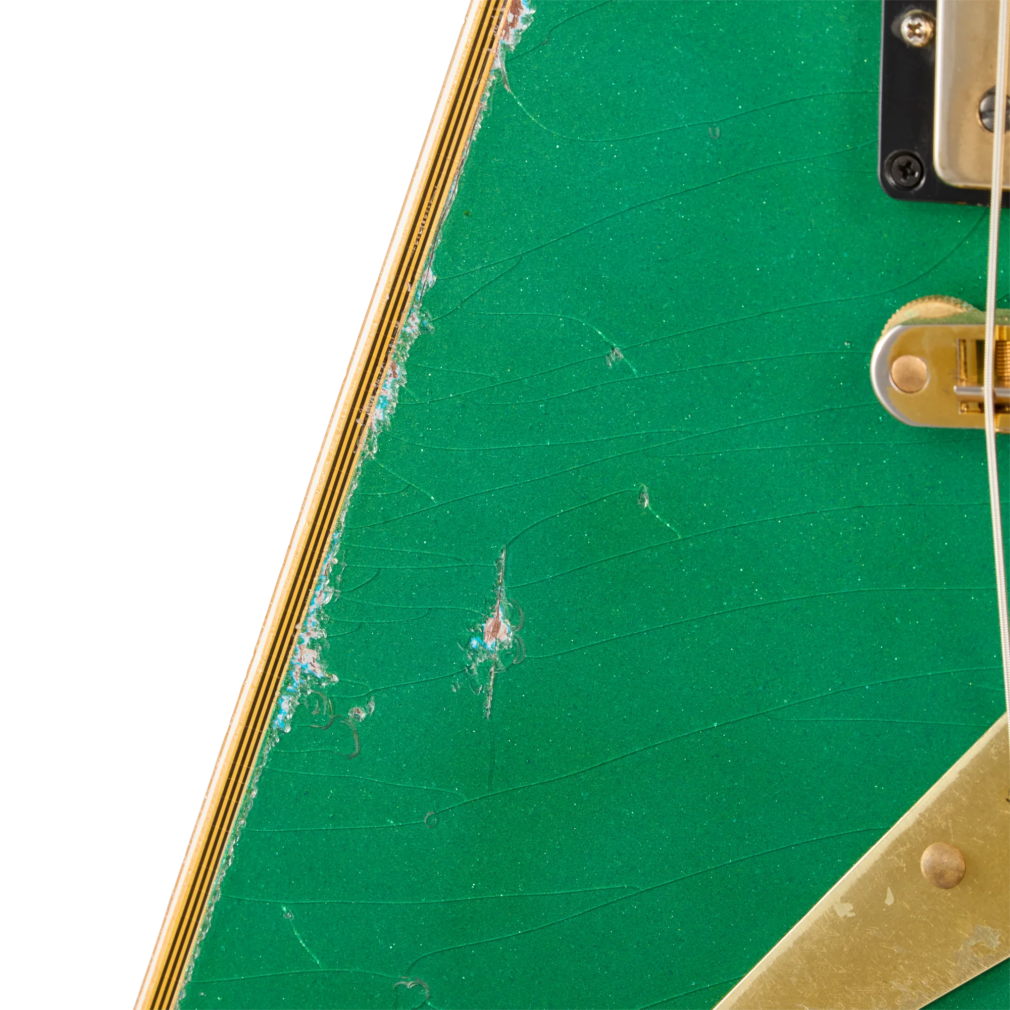 Gibson Custom LE Flying V Custom, Heavy Aged, Teal Sparkle 9 Gibson Custom LE Flying V Custom, Heavy Aged, Teal Sparkle
