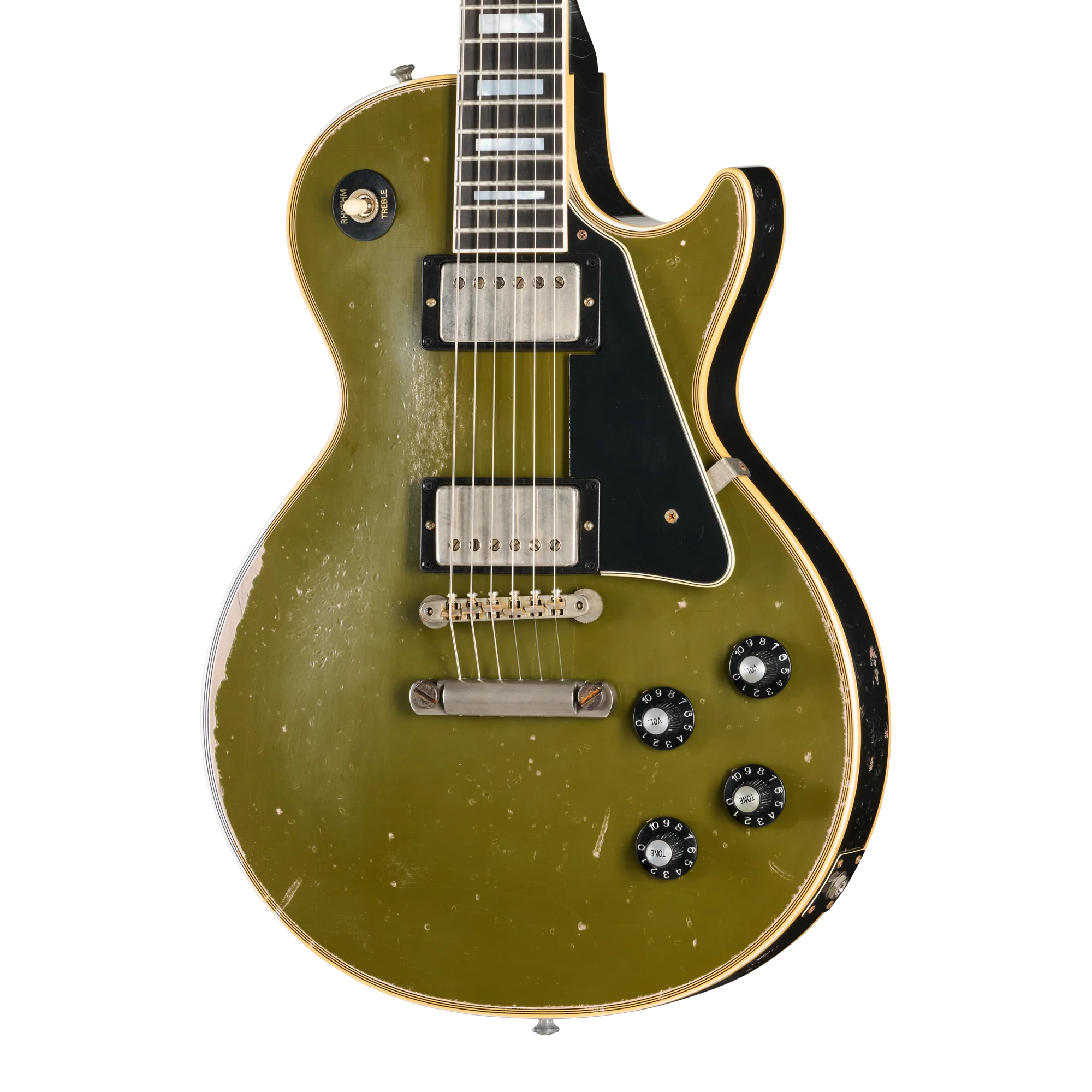 Gibson Custom LE 1968 Les Paul Custom Reissue, Heavy Aged, Olive Drab Top