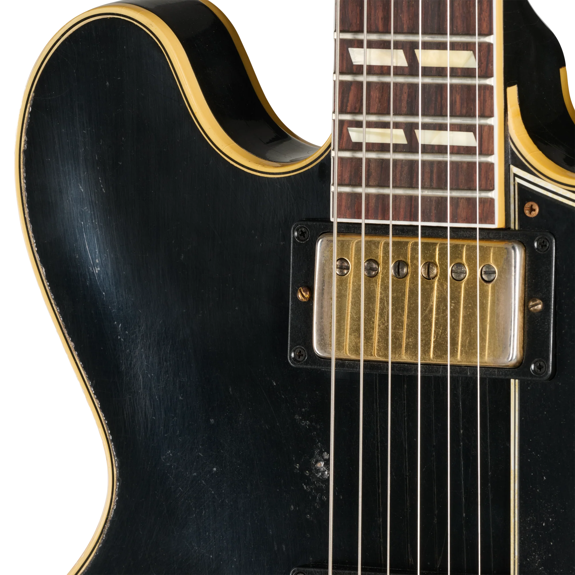 Gibson Custom LE 1959 ES-345 Reissue with Bigsby, Heavy Aged, Ebony 9 Gibson Custom LE 1959 ES-345 Reissue with Bigsby, Heavy Aged, Ebony