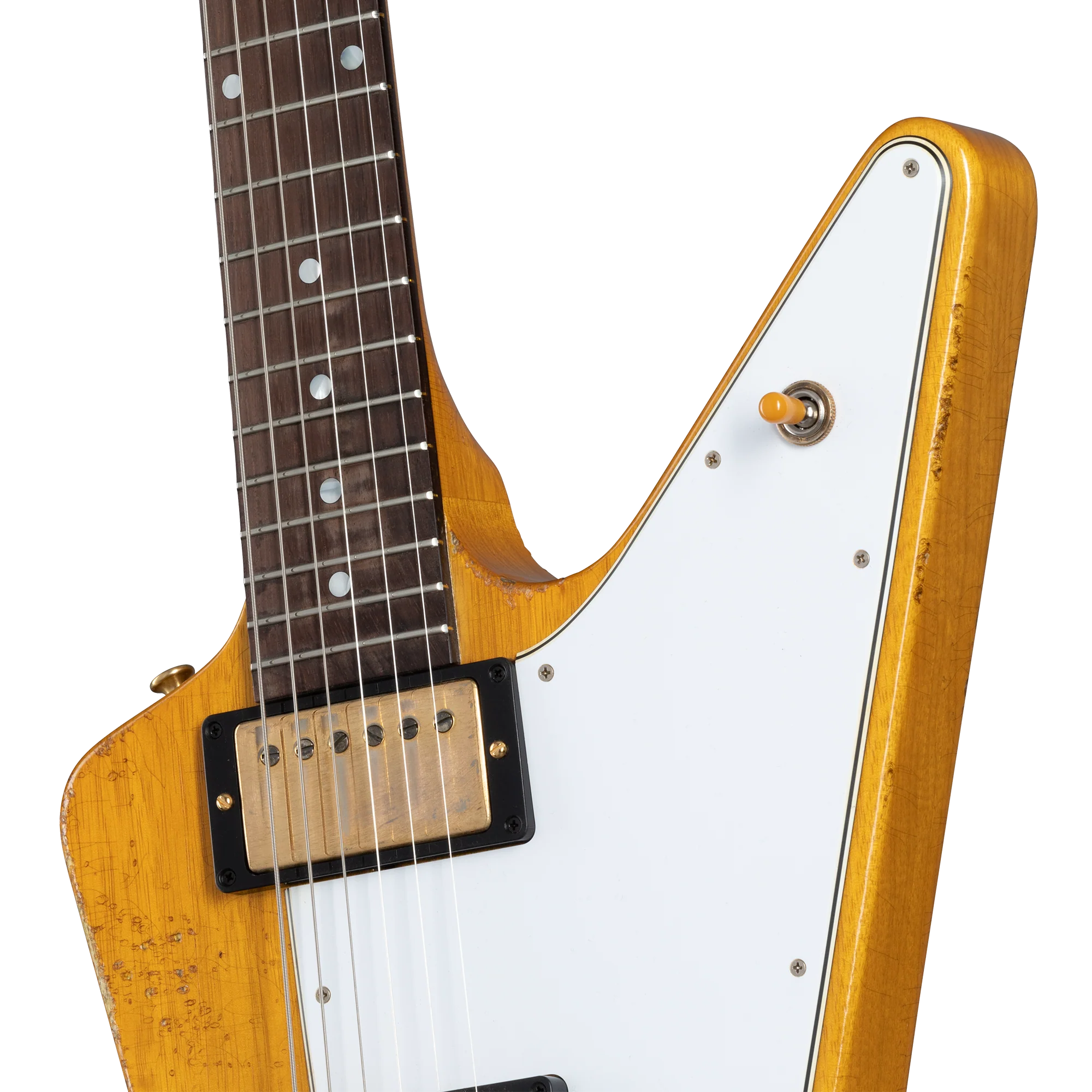 Gibson Custom 58 Korina Explorer Brazilian Rosewood Fingerboard, Aged Natural 10 Gibson Custom 58 Korina Explorer Brazilian Rosewood Fingerboard, Aged Natural