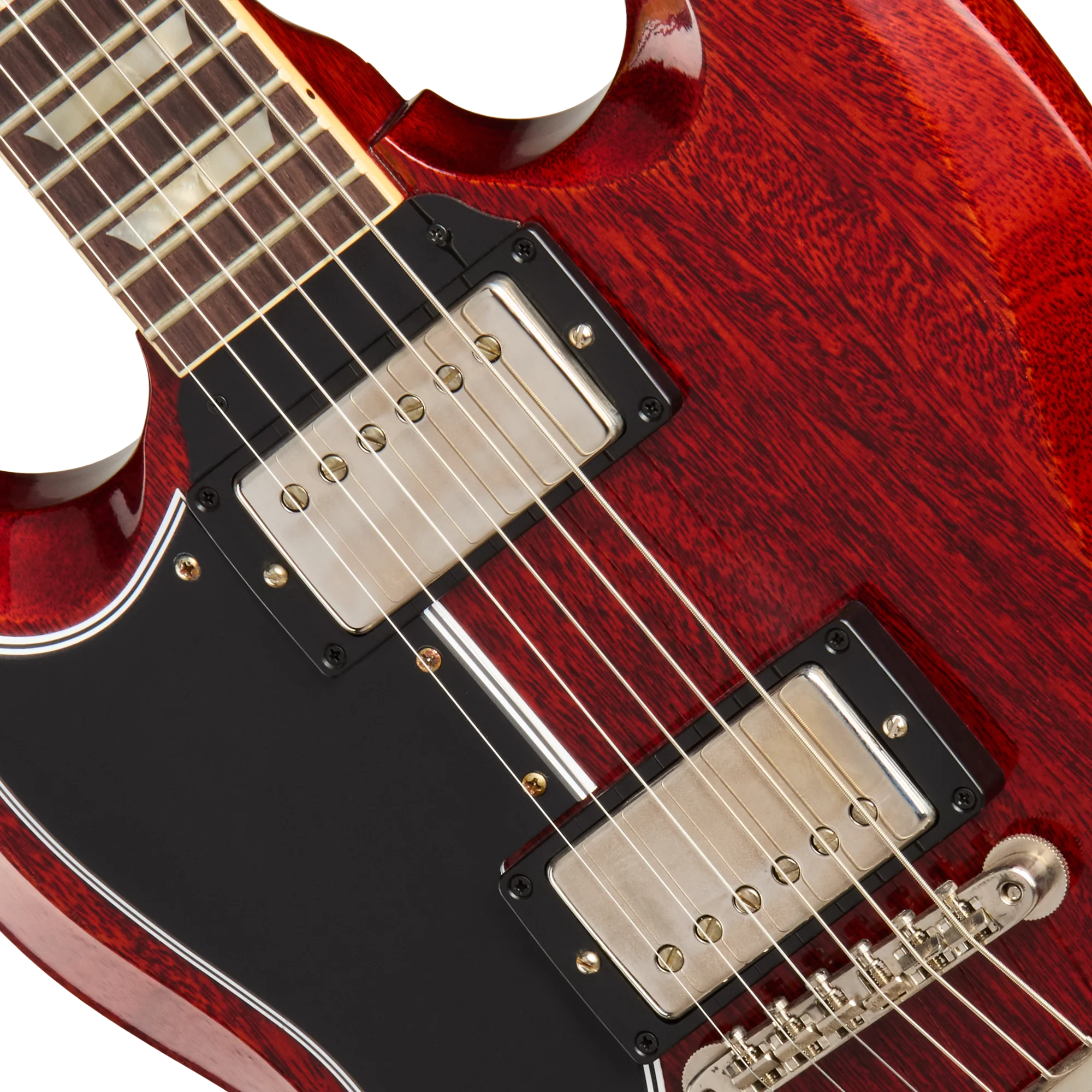 Gibson Custom 1961 Les Paul SG Standard Stop Bar, Left-Handed, Cherry Red 7 Gibson Custom 1961 Les Paul SG Standard Stop Bar, Left-Handed, Cherry Red