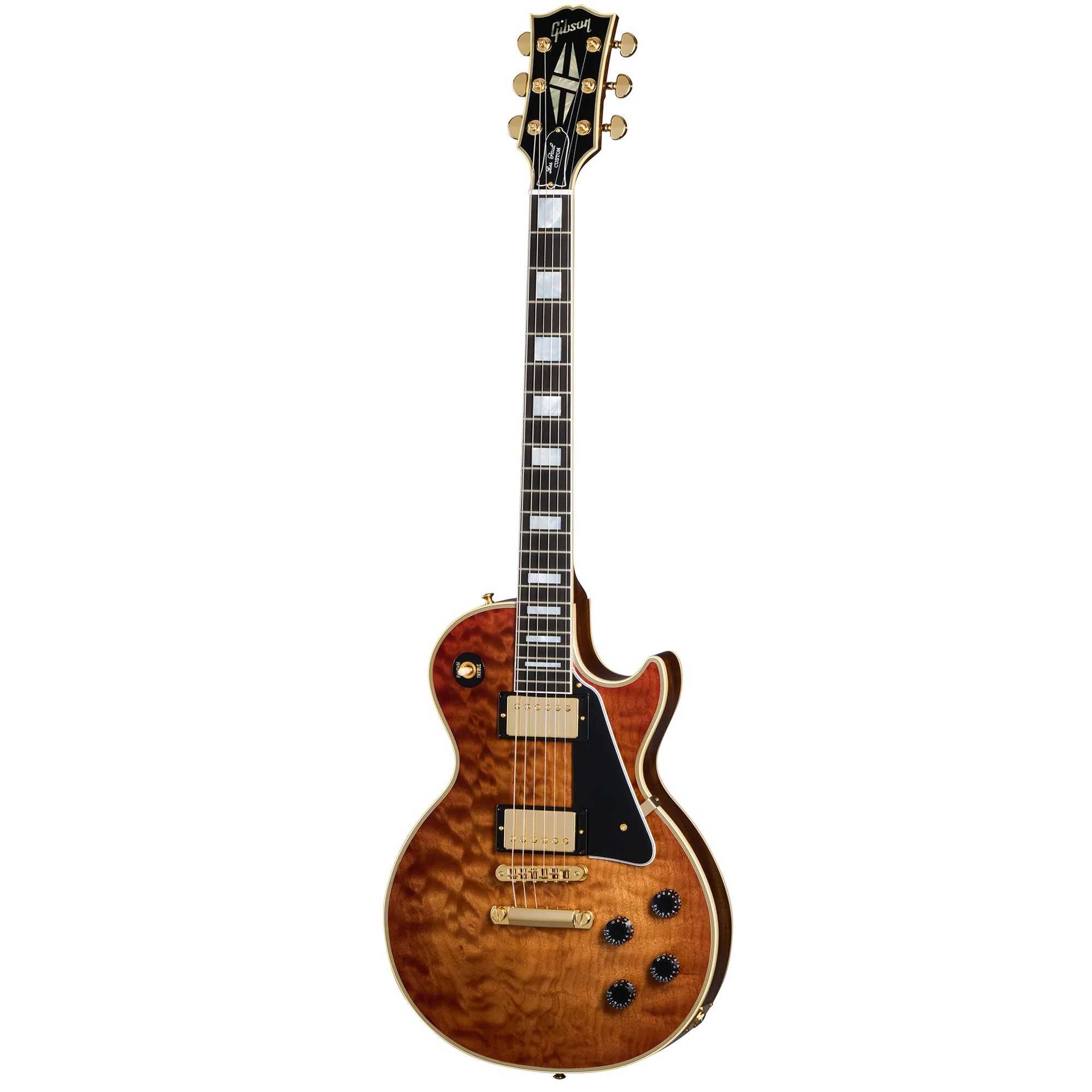Gibson Custom Les Paul Custom 1-Piece AAA Quilt Maple Top, Faded Pecan 3 Gibson Custom Les Paul Custom 1-Piece AAA Quilt Maple Top, Faded Pecan