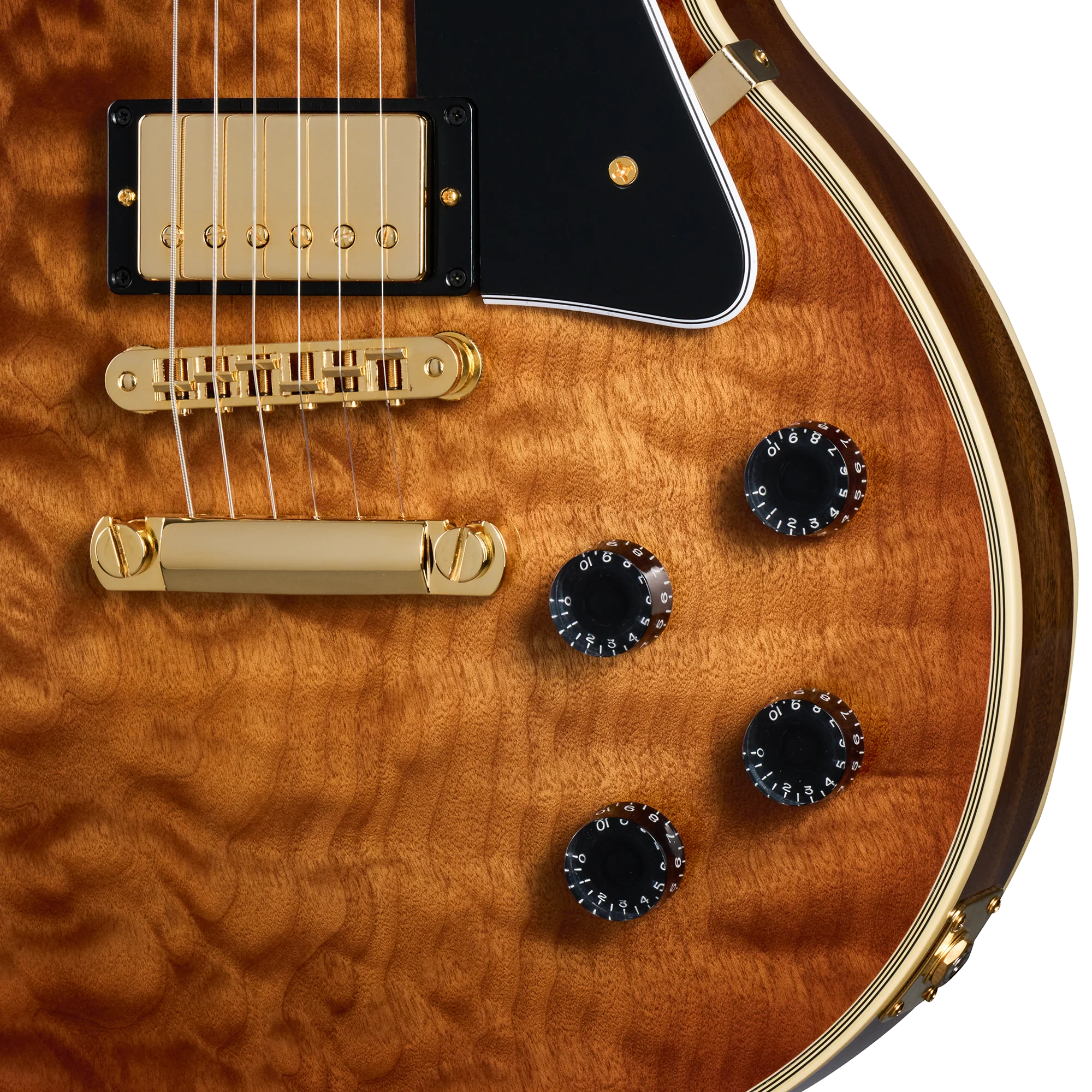 Gibson Custom Les Paul Custom 1-Piece AAA Quilt Maple Top, Faded Pecan 8 Gibson Custom Les Paul Custom 1-Piece AAA Quilt Maple Top, Faded Pecan