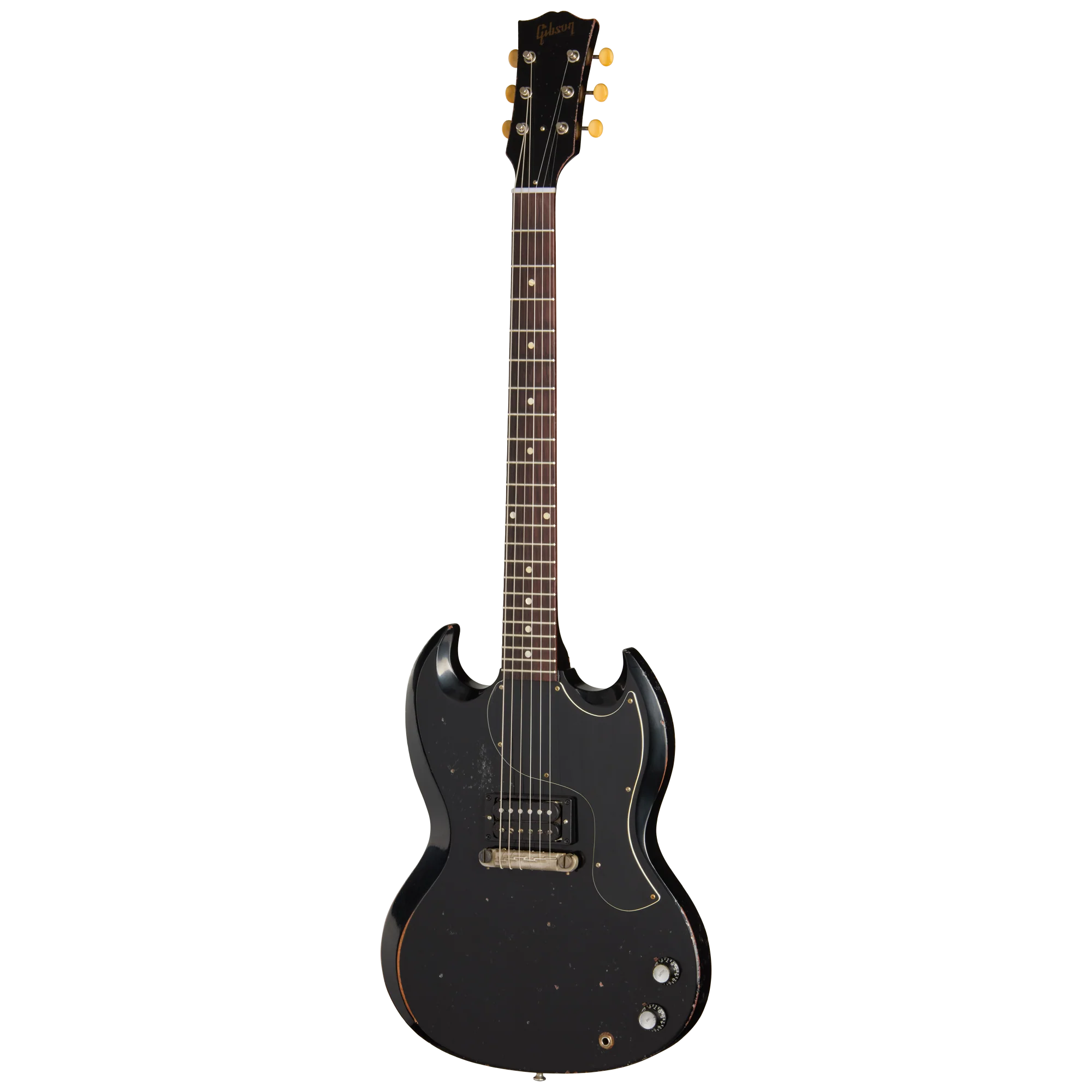 Gibson Custom 1963 SG Junior Reissue, Heavy Aged, Ebony 2 Gibson Custom 1963 SG Junior Reissue, Heavy Aged, Ebony
