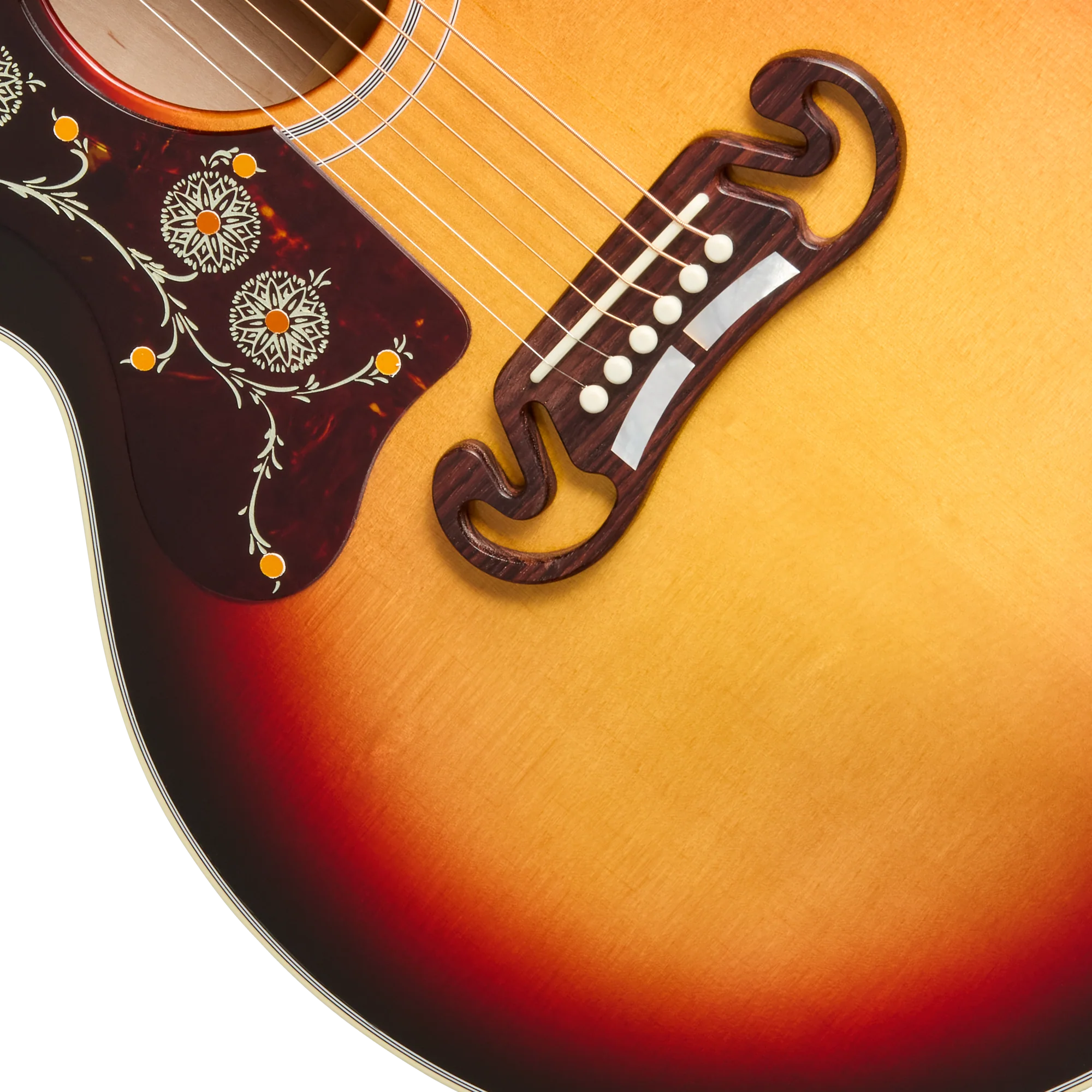 Gibson SJ-200 Standard, Left-Handed, Tri Burst 8 Gibson SJ-200 Standard, Left-Handed, Tri Burst
