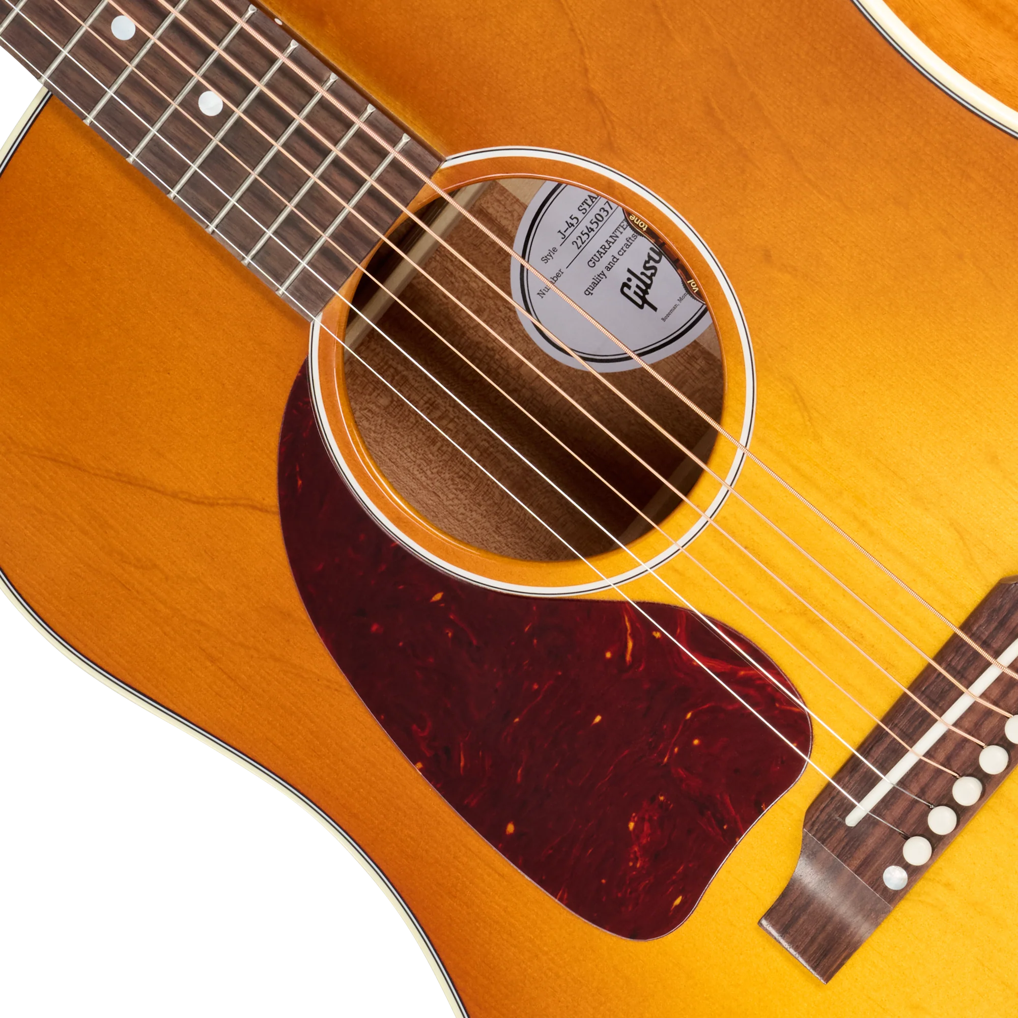 Gibson J-45 Standard, Left-Handed, Heritage Cherry Sunburst 7 Gibson J-45 Standard, Left-Handed, Heritage Cherry Sunburst