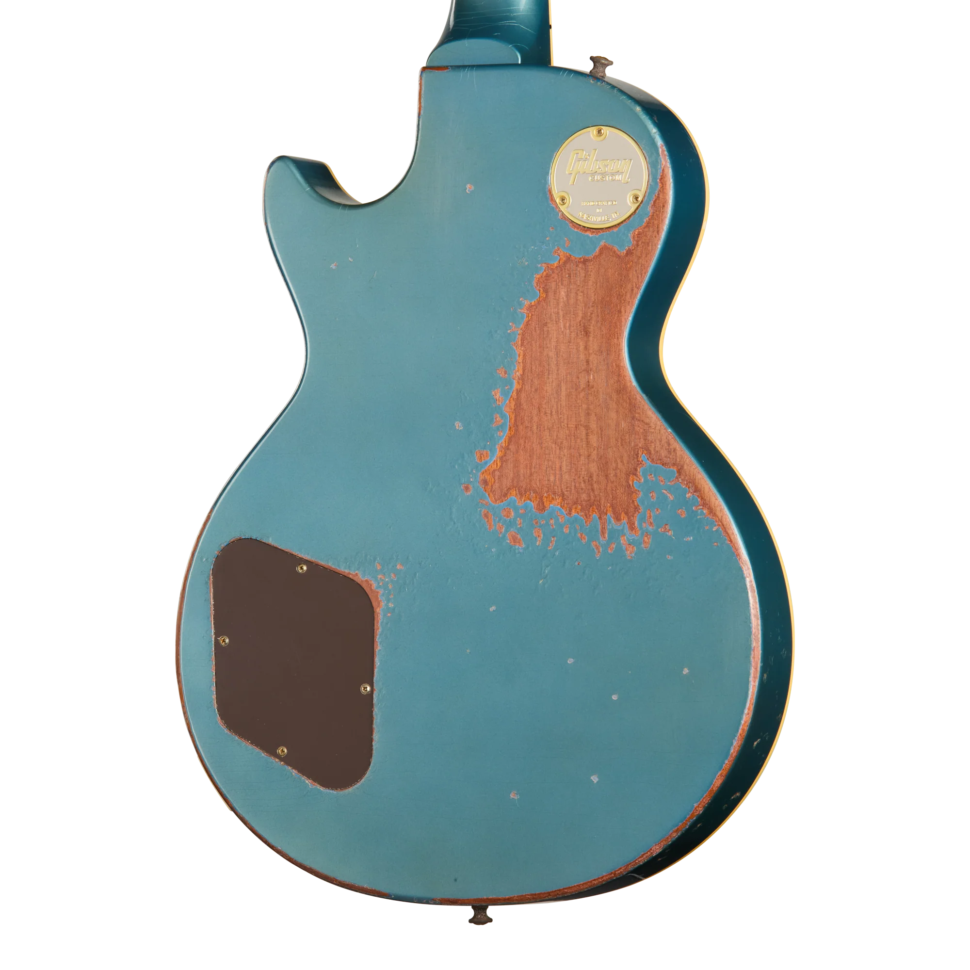 Gibson Custom 1957 Les Paul Standard Reissue, Ultra Heavy Aged, Inverness Green and Pelham Blue Over Goldtop 2 Gibson Custom 1957 Les Paul Standard Reissue, Ultra Heavy Aged, Inverness Green and Pelham Blue Over Goldtop