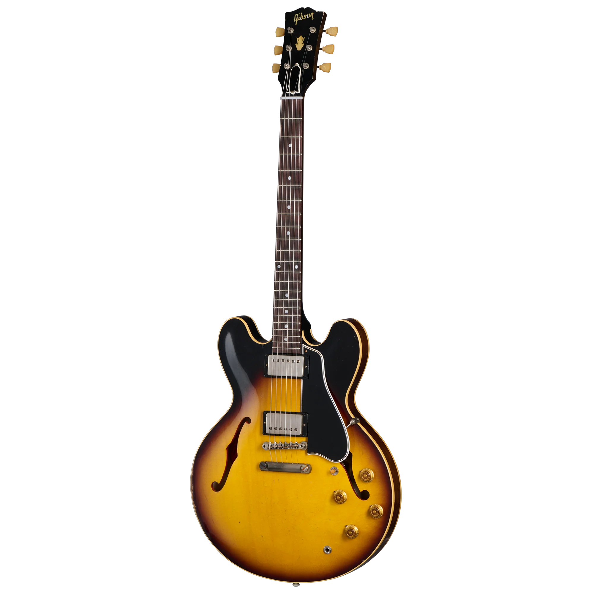 Gibson Custom 1958 ES-335 Reissue, Heavy Aged, Faded Tobacco Burst 2 Gibson Custom 1958 ES-335 Reissue, Heavy Aged, Faded Tobacco Burst