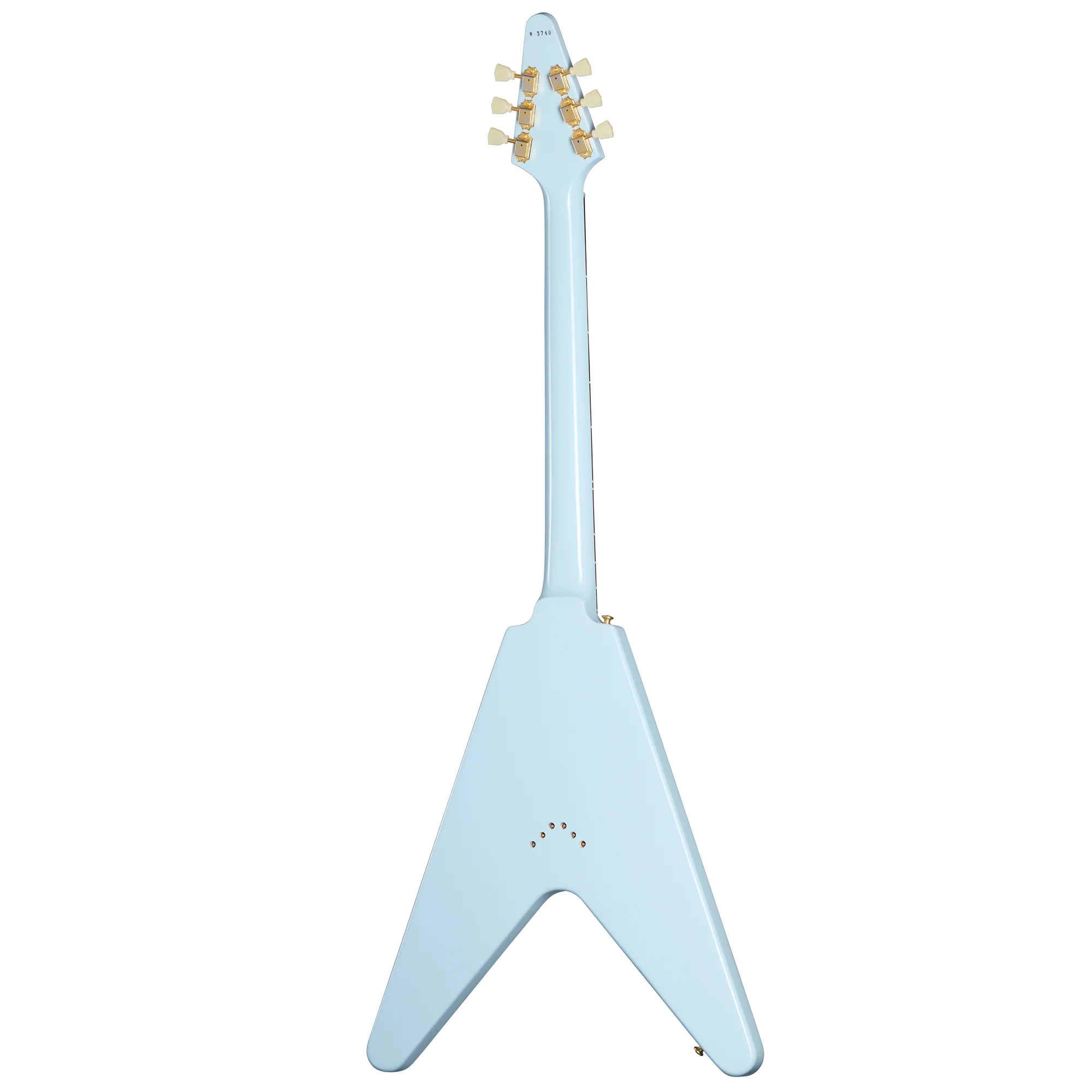 Gibson Custom 1958 Korina Flying V Reissue, Frost Blue VOS 4 Gibson Custom 1958 Korina Flying V Reissue, Frost Blue VOS