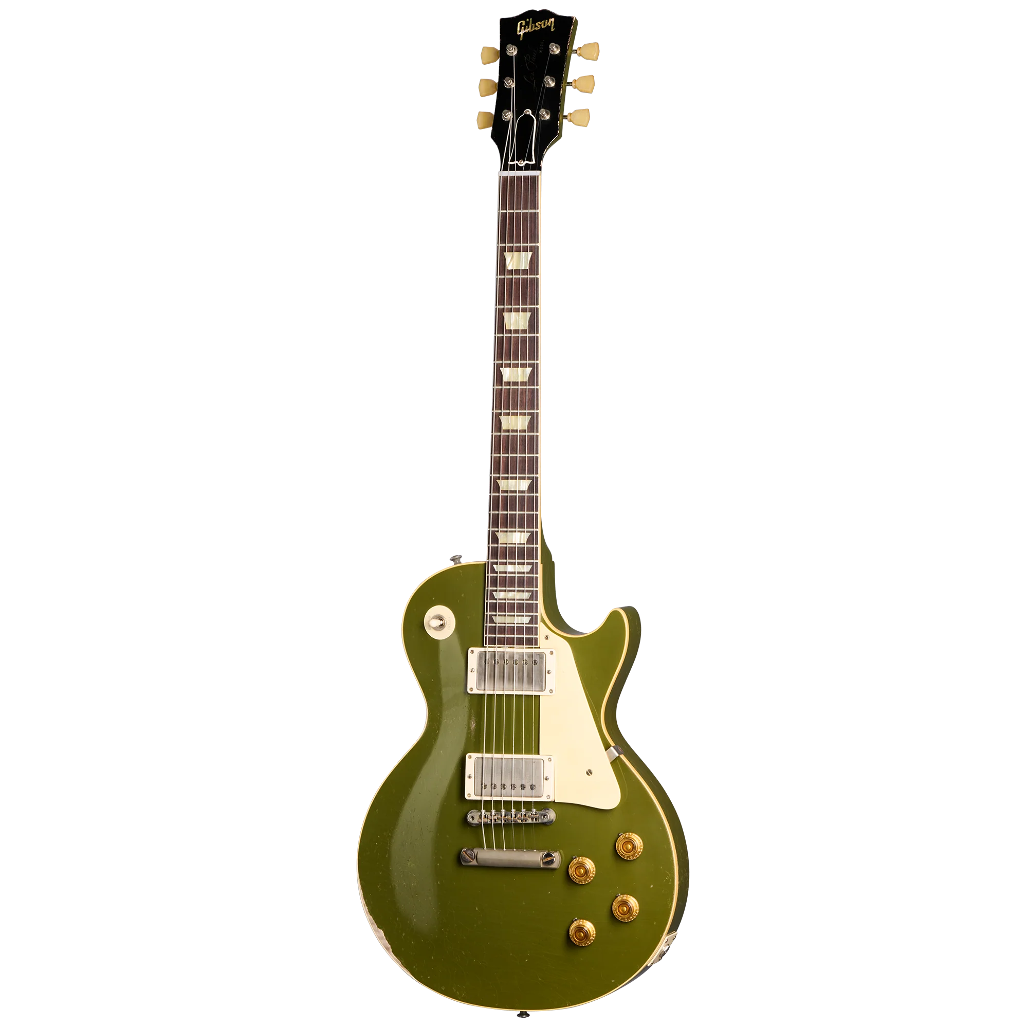 Gibson Custom 1958 Les Paul Standard, Heavy Aged, Olive Drab 2 Gibson Custom 1958 Les Paul Standard, Heavy Aged, Olive Drab