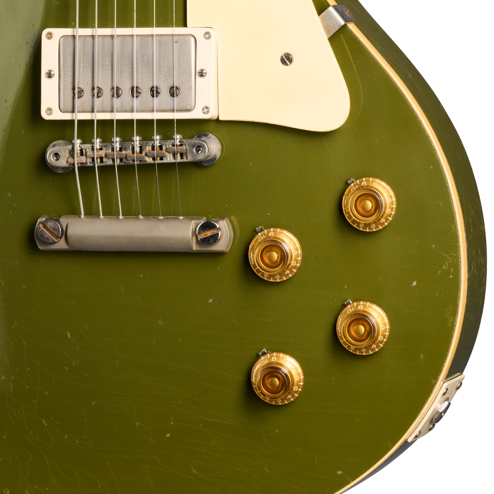 Gibson Custom 1958 Les Paul Standard, Heavy Aged, Olive Drab 5 Gibson Custom 1958 Les Paul Standard, Heavy Aged, Olive Drab