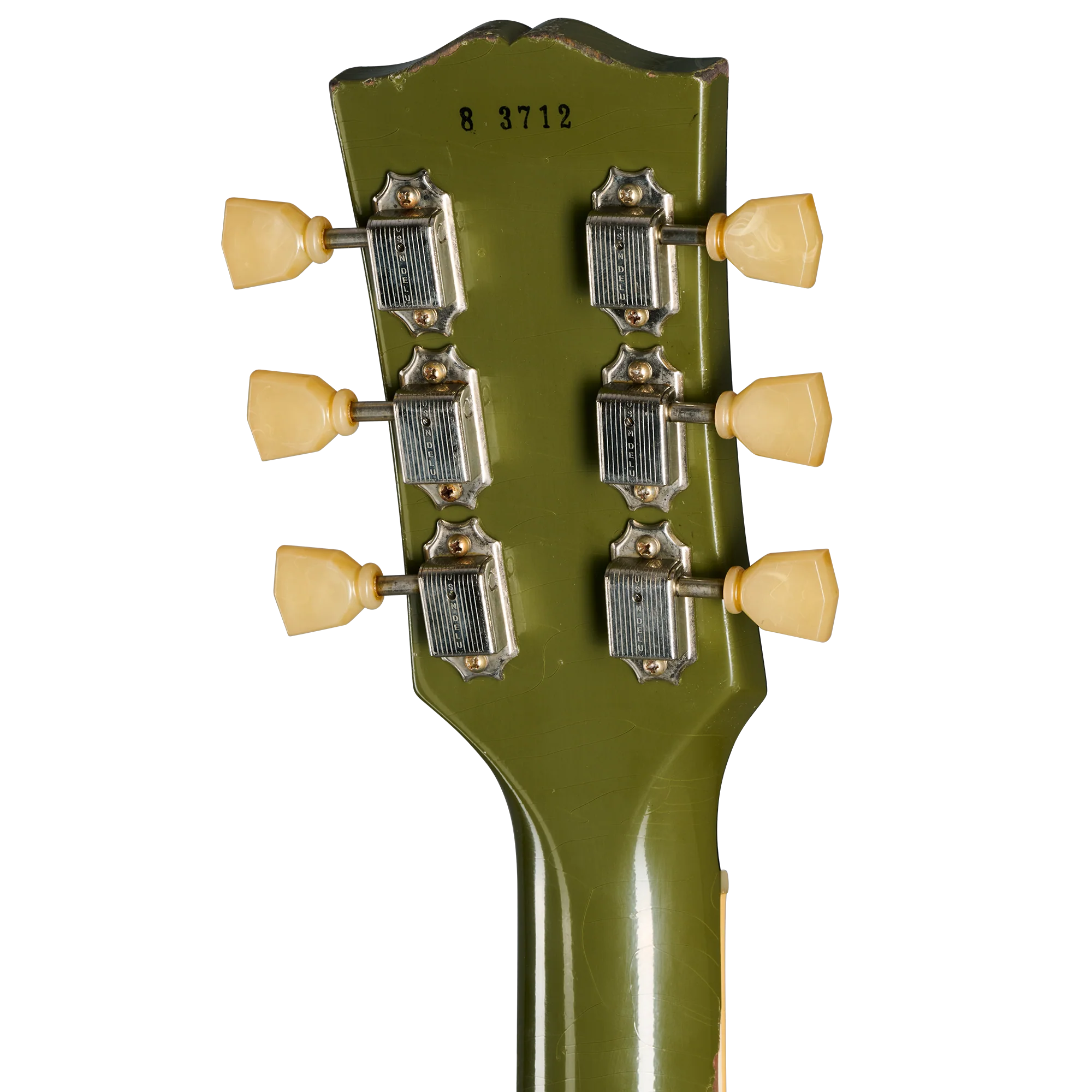 Gibson Custom 1958 Les Paul Standard, Heavy Aged, Olive Drab 7 Gibson Custom 1958 Les Paul Standard, Heavy Aged, Olive Drab