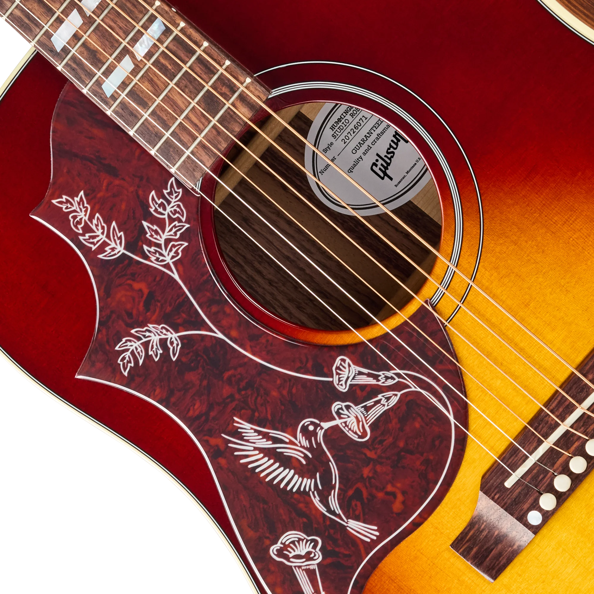 Gibson Hummingbird Studio Rosewood, Left-Handed, Rosewood Burst 7 Gibson Hummingbird Studio Rosewood, Left-Handed, Rosewood Burst