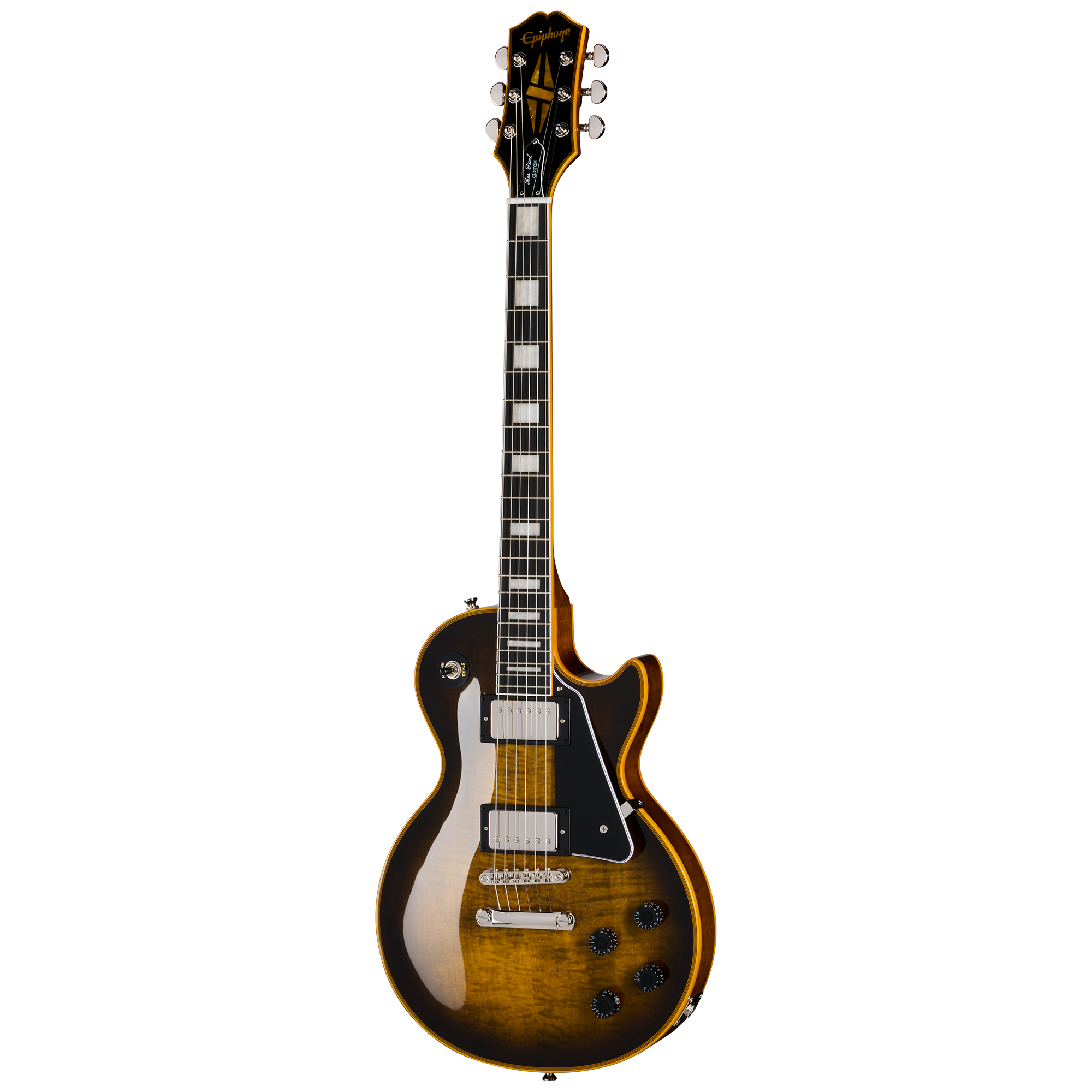Epiphone Les Paul Custom Widow, Yellow Burst, Exclusive 3 Epiphone Les Paul Custom Widow, Yellow Burst, Exclusive