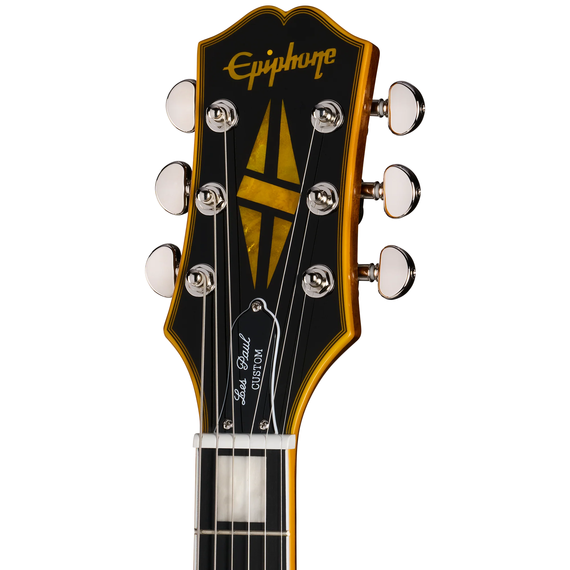 Epiphone Les Paul Custom Widow, Yellow Burst, Exclusive 5 Epiphone Les Paul Custom Widow, Yellow Burst, Exclusive