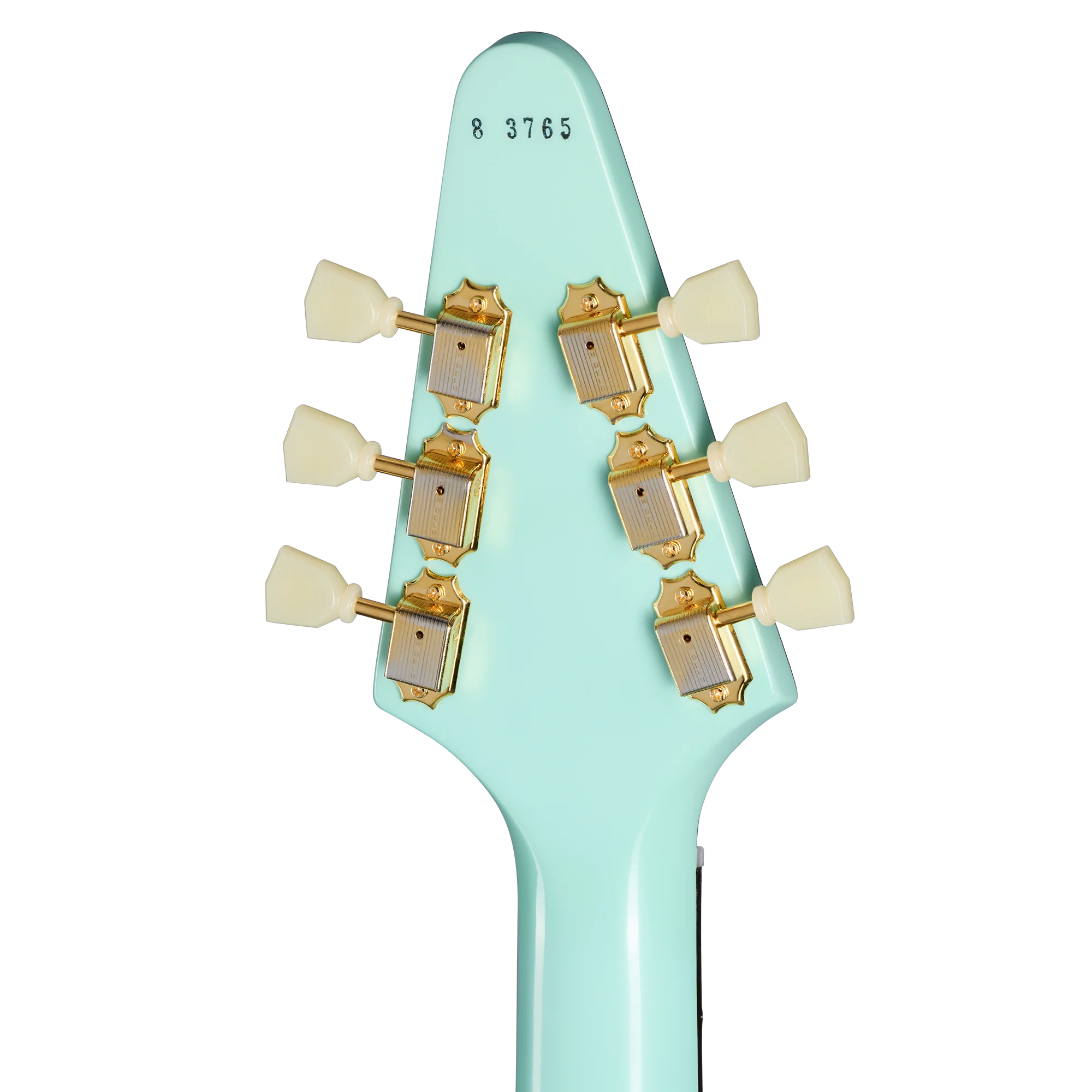 Gibson Custom 1958 Korina Flying V Reissue, Kerry Green VOS 8 Gibson Custom 1958 Korina Flying V Reissue, Kerry Green VOS