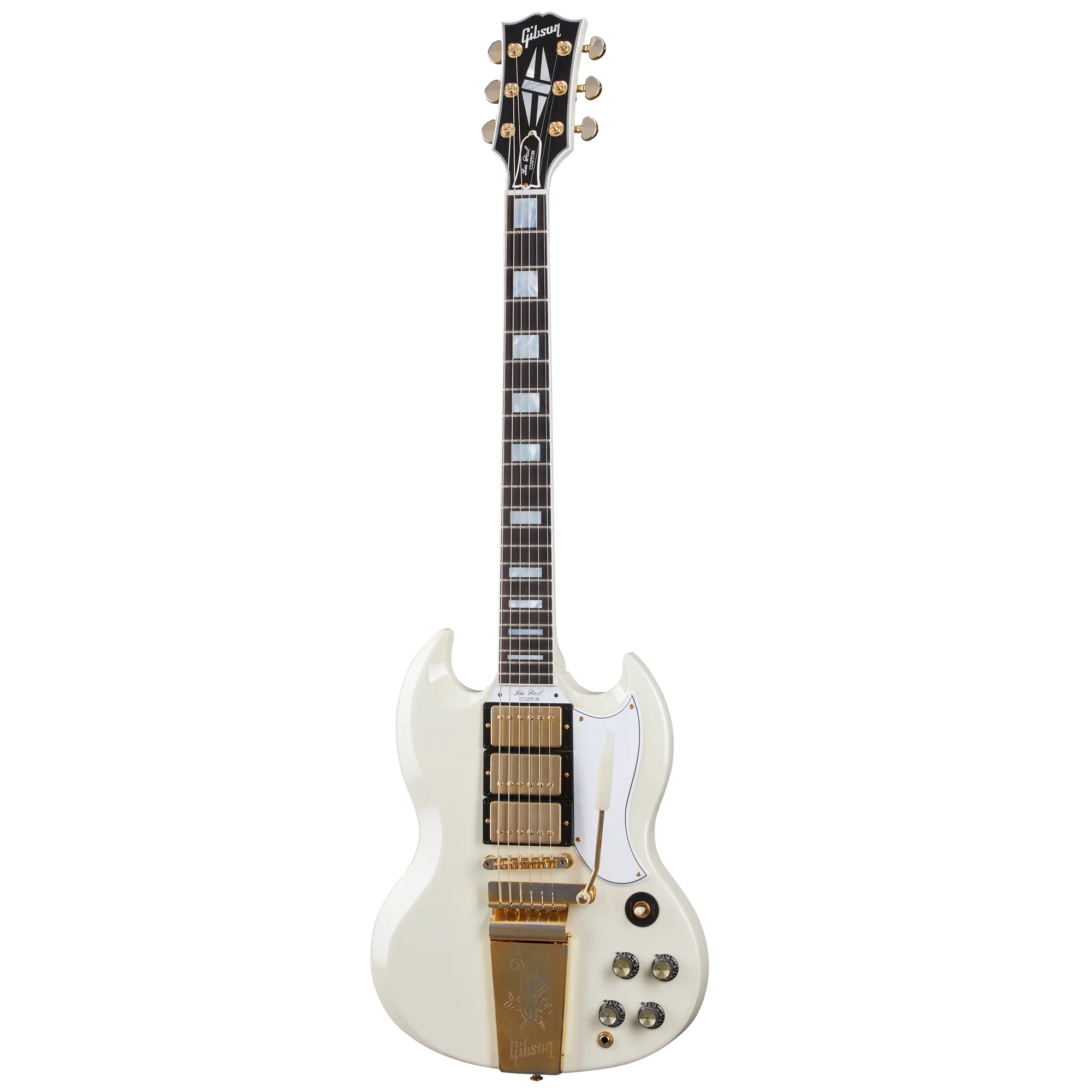 Gibson Custom 1963 Les Paul SG Custom Reissue with Maestro, Ultra Light Aged, Classic White 3 Gibson Custom 1963 Les Paul SG Custom Reissue with Maestro, Ultra Light Aged, Classic White