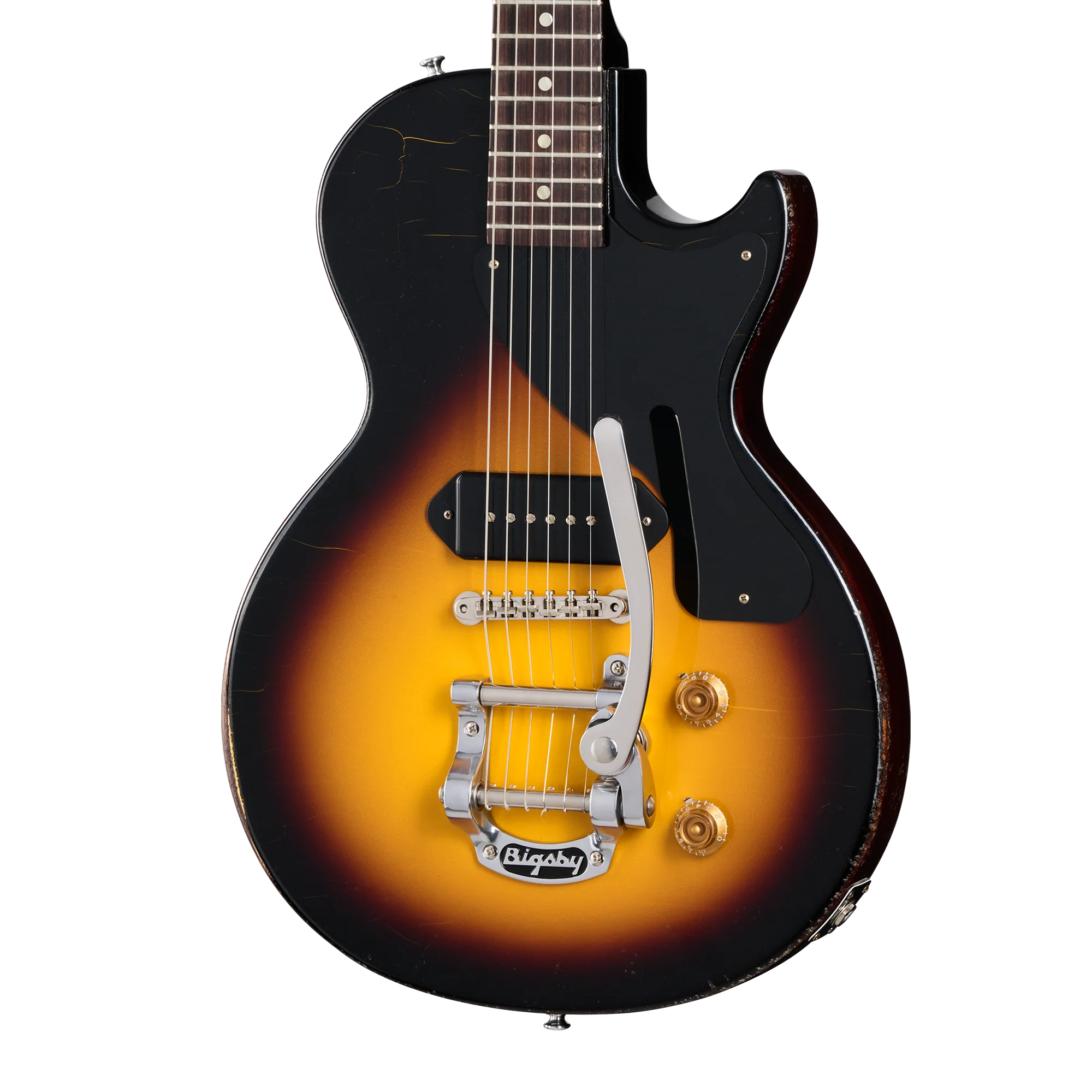 Gibson Custom 1957 Les Paul Junior Reissue with Bigsby, Light Aged, Vintage Sunburst