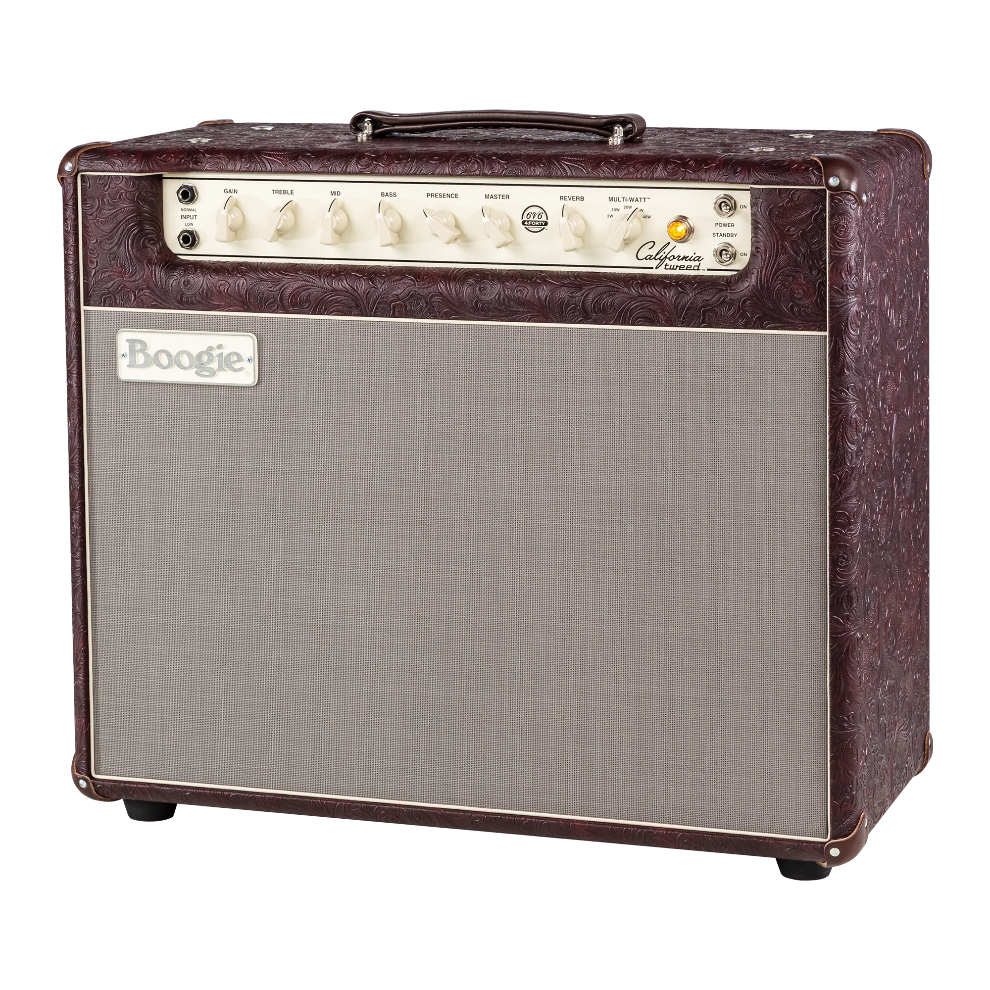 Mesa/Boogie Custom Configured California Tweed 6V6 4:40 1x12 Combo, Wine Buggy Western 4 Mesa/Boogie Custom Configured California Tweed 6V6 4:40 1x12 Combo, Wine Buggy Western