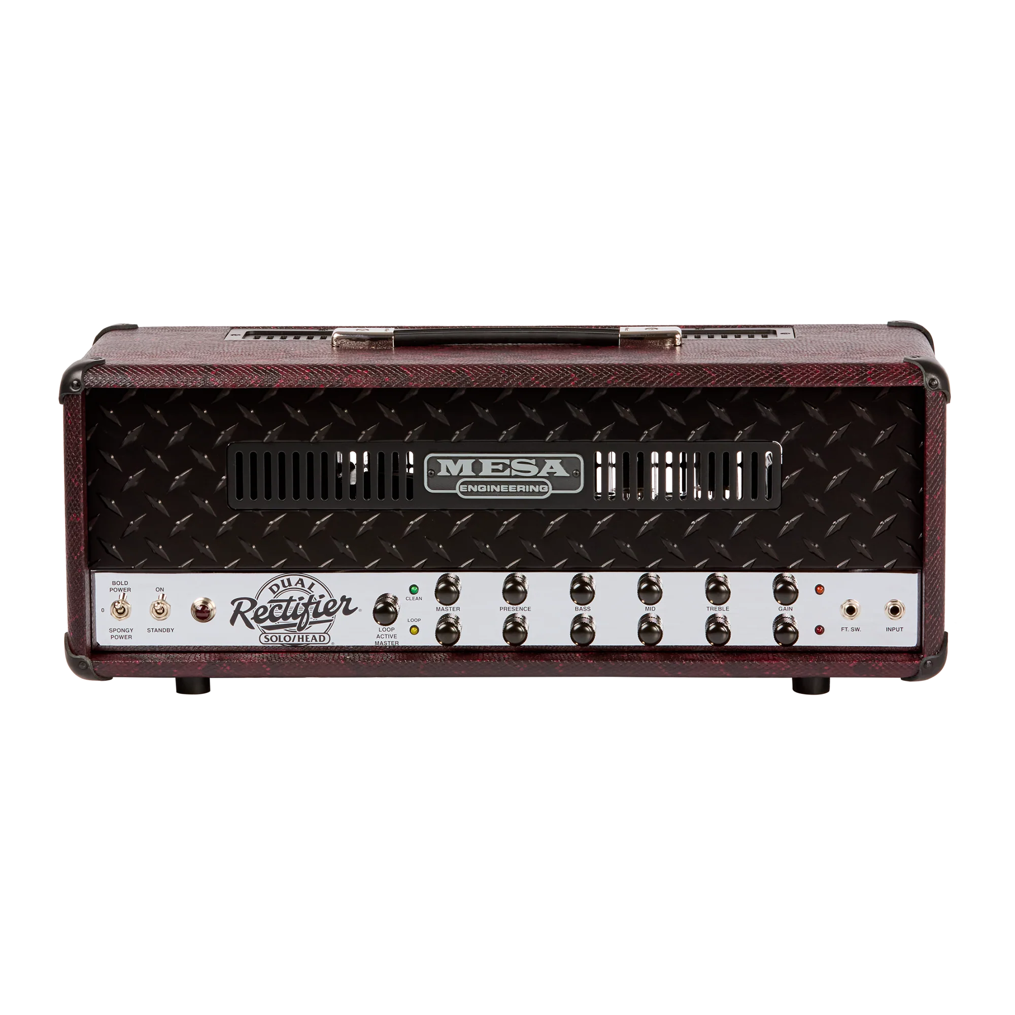 Mesa/Boogie Custom Configured 90s Dual Rectifier Head, Burgundy Python
