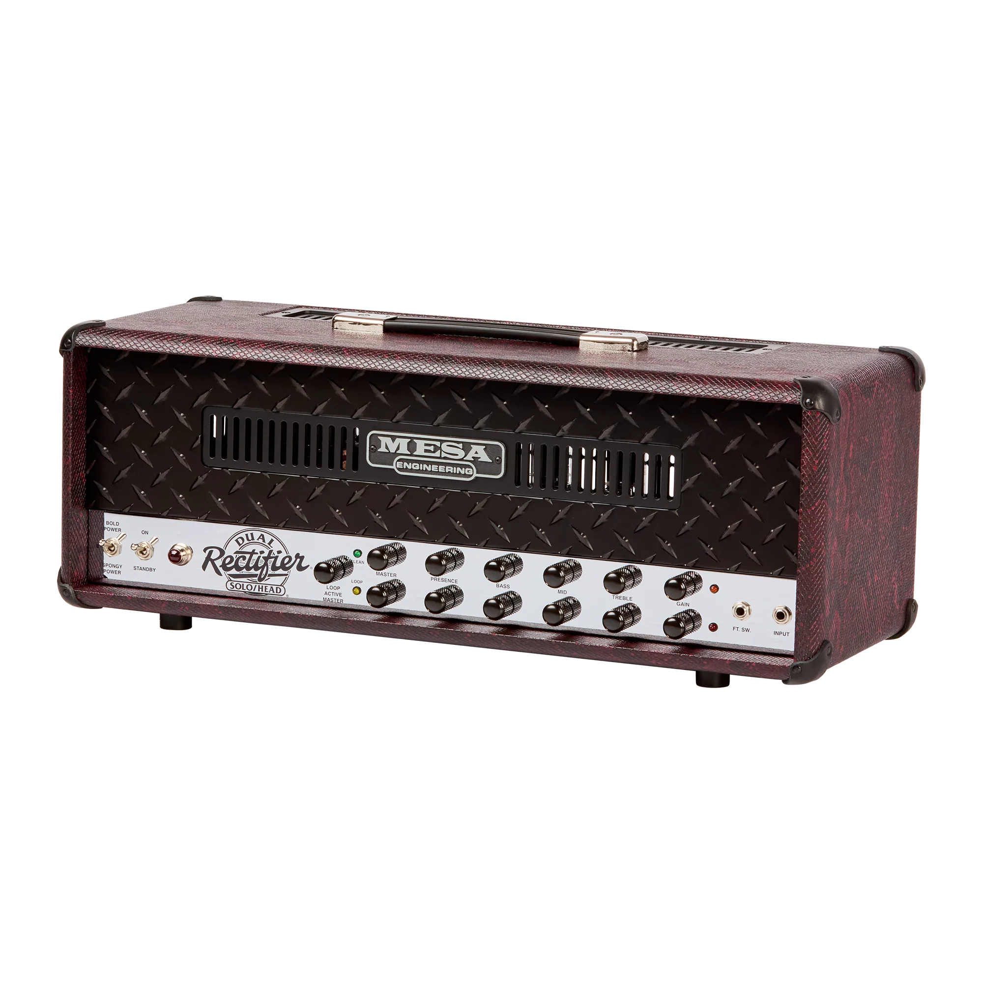 Mesa/Boogie Custom Configured 90s Dual Rectifier Head, Burgundy Python 4 Mesa/Boogie Custom Configured 90s Dual Rectifier Head, Burgundy Python