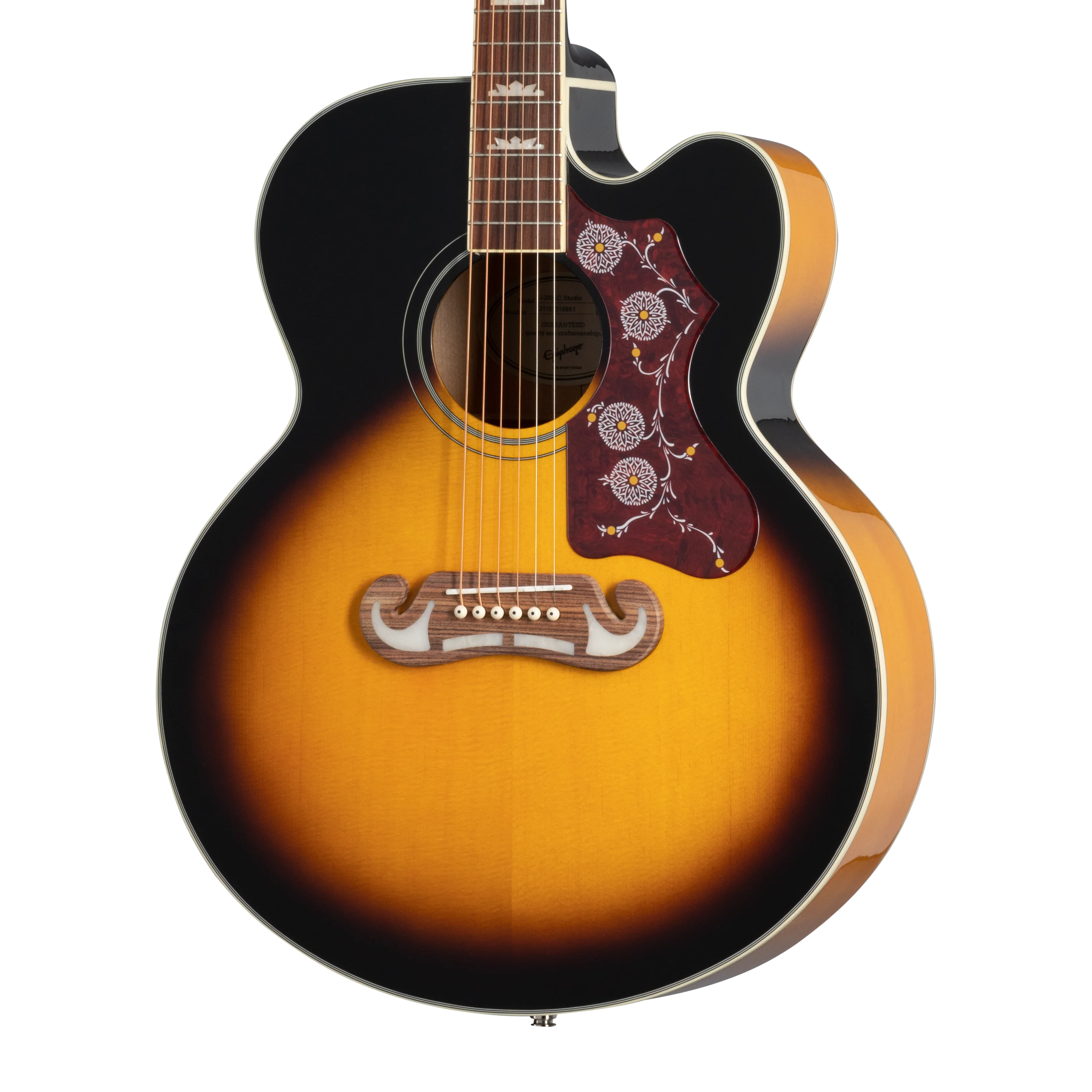 Epiphone J-200 Studio EC, Vintage Sunburst