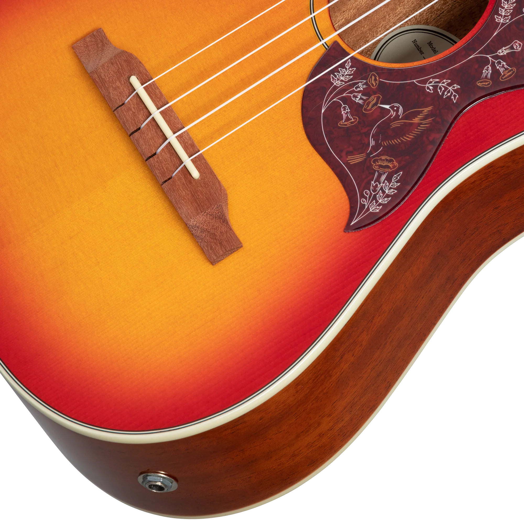 Epiphone Hummingbird Studio Tenor Ukulele, Faded Cherry Sunburst 8 Epiphone Hummingbird Studio Tenor Ukulele, Faded Cherry Sunburst