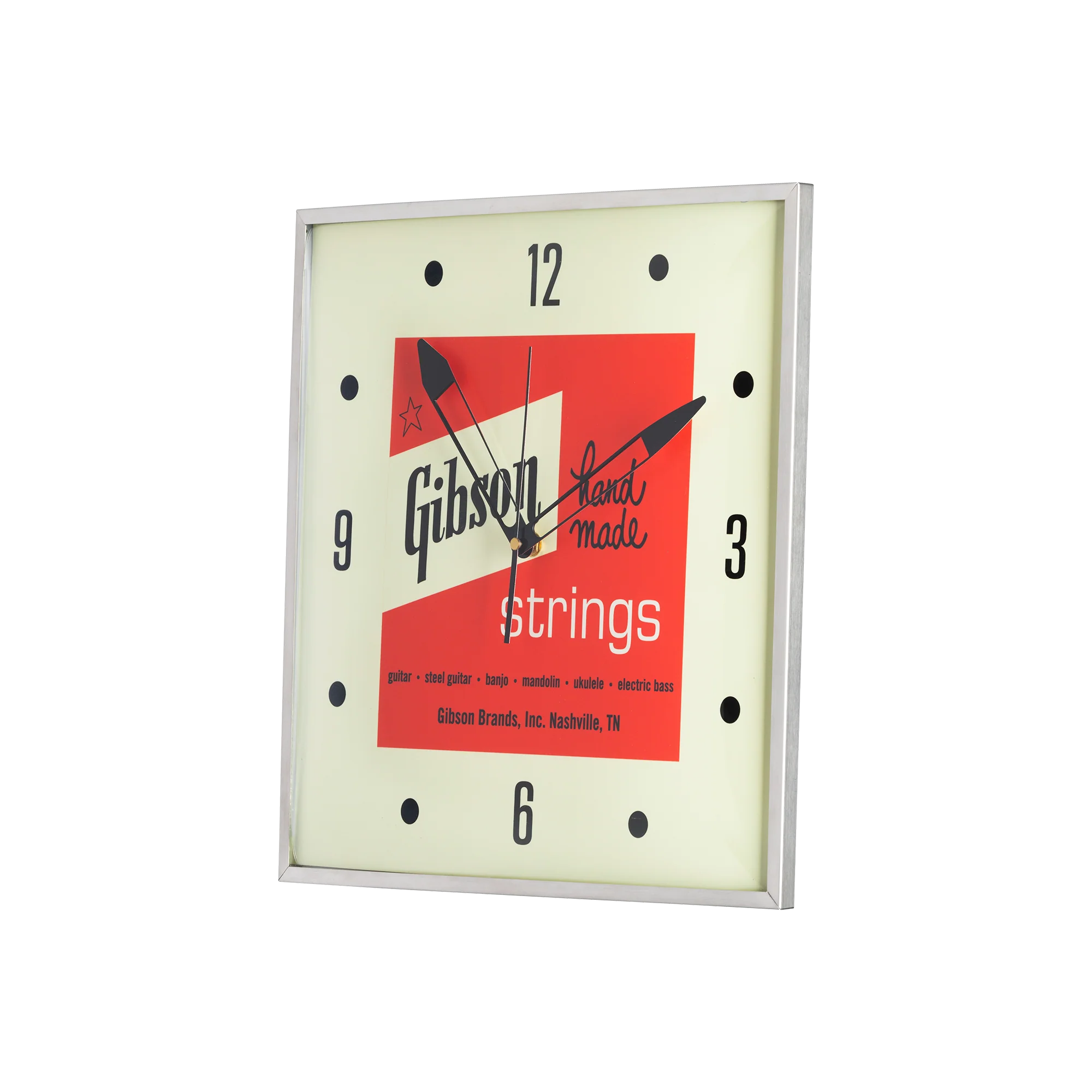 Gibson Vintage Lighted Wall Clock, Handmade Strings 3 Gibson Vintage Lighted Wall Clock, Handmade Strings