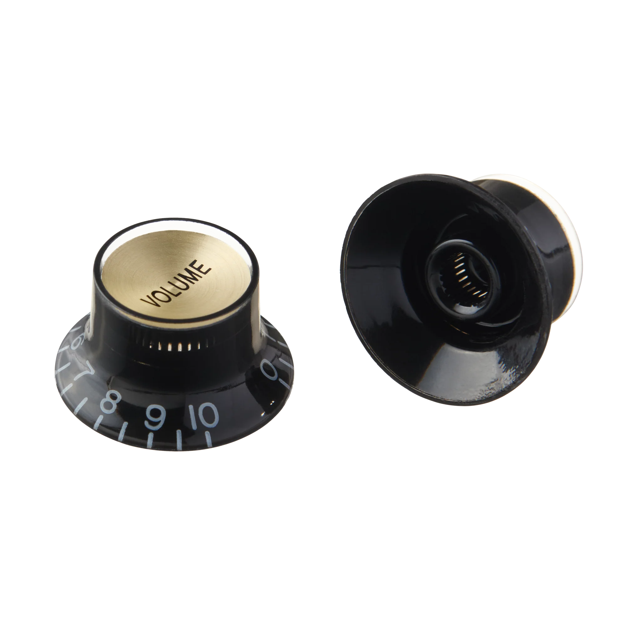 Gibson Top Hat Knobs, Black with Gold Inserts, 4 pack 3 Gibson Top Hat Knobs, Black with Gold Inserts, 4 pack