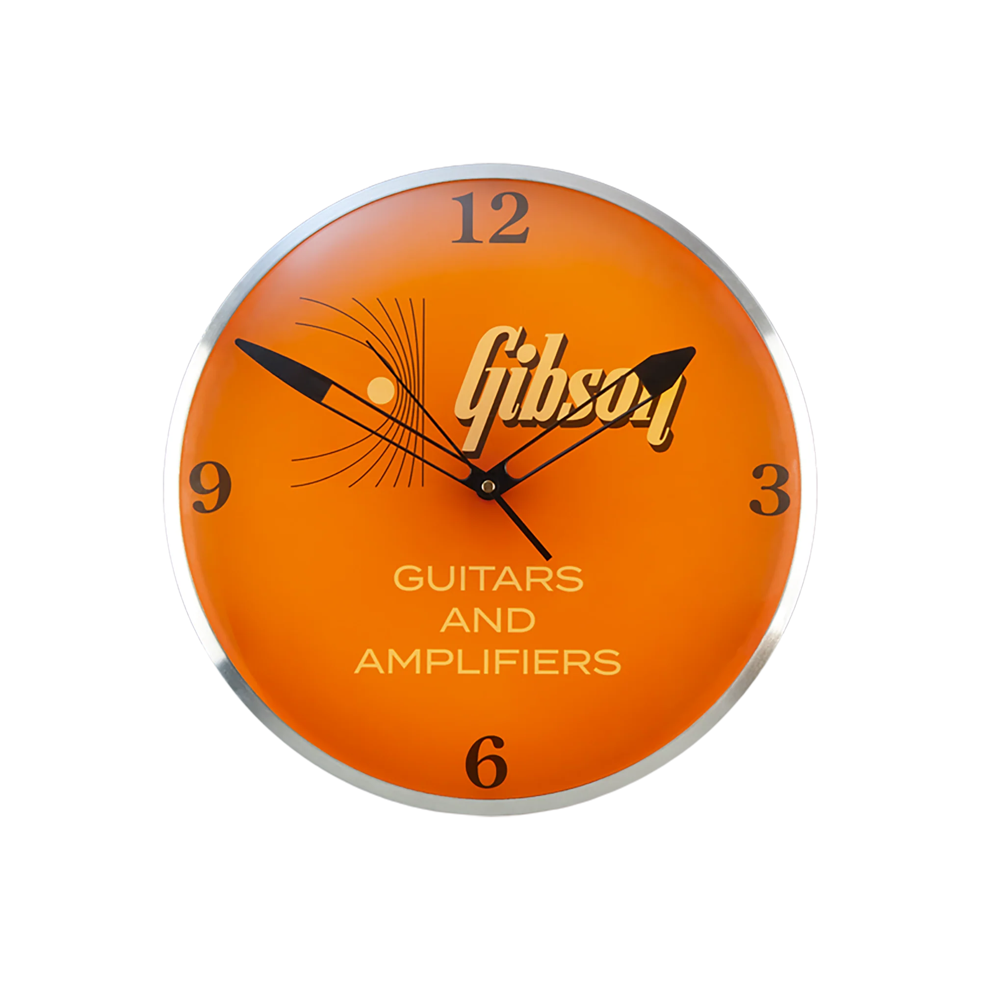 Gibson Vintage Lighted Wall Clock, Kalamazoo Orange 2 Gibson Vintage Lighted Wall Clock, Kalamazoo Orange