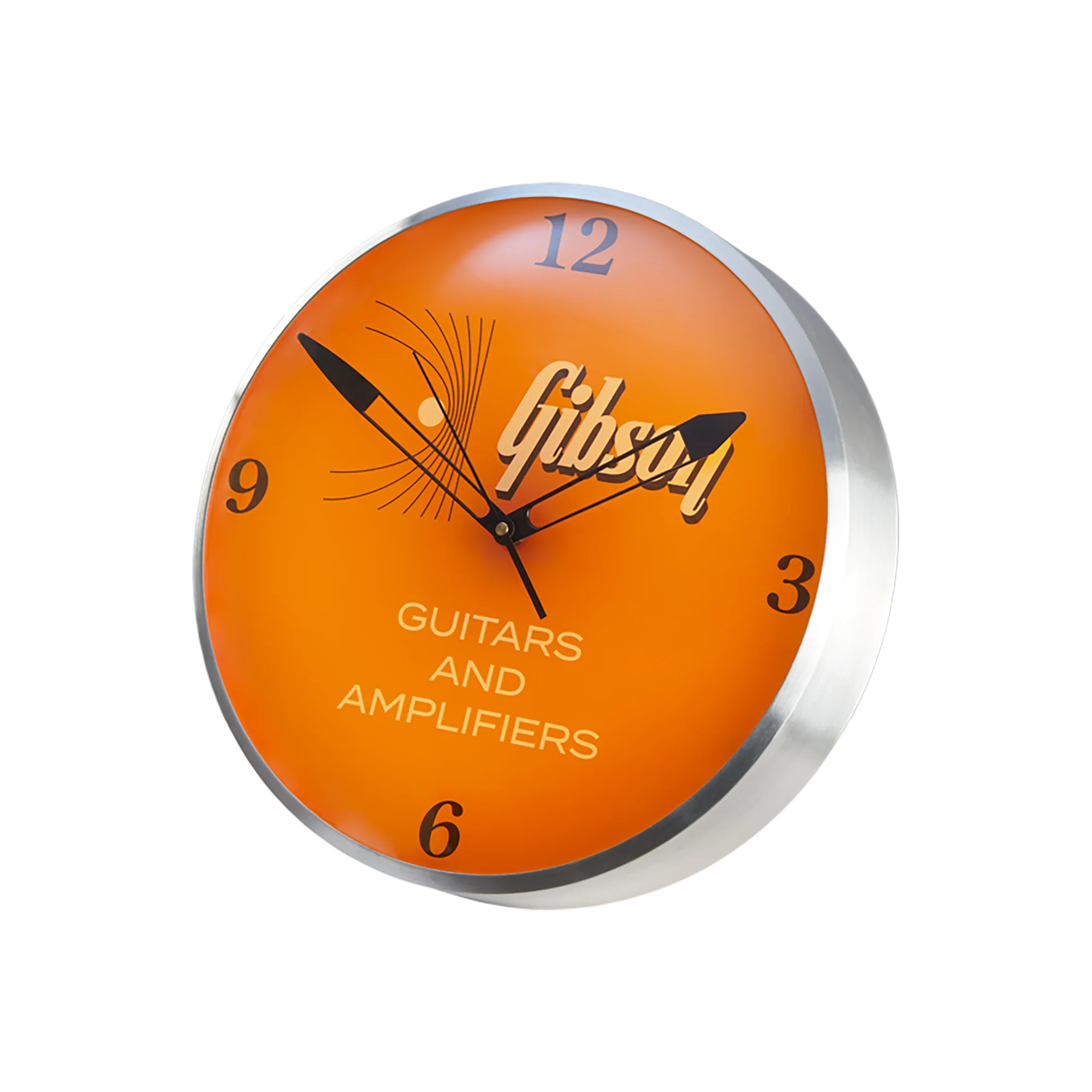 Gibson Vintage Lighted Wall Clock, Kalamazoo Orange 4 Gibson Vintage Lighted Wall Clock, Kalamazoo Orange
