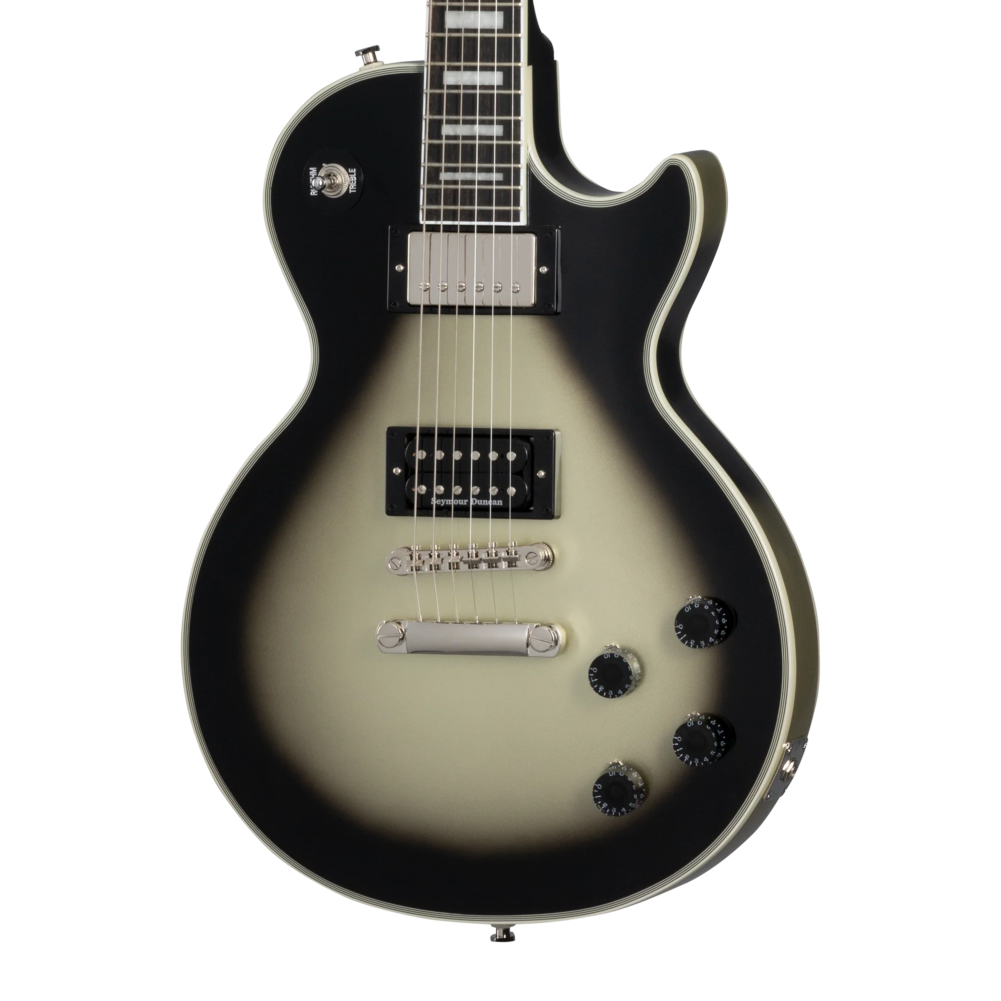 Epiphone Adam Jones Les Paul Custom Art Collection: Korin Faught’s “Sensation”, Antique Silverburst 2 Epiphone Adam Jones Les Paul Custom Art Collection: Korin Faught’s “Sensation”, Antique Silverburst