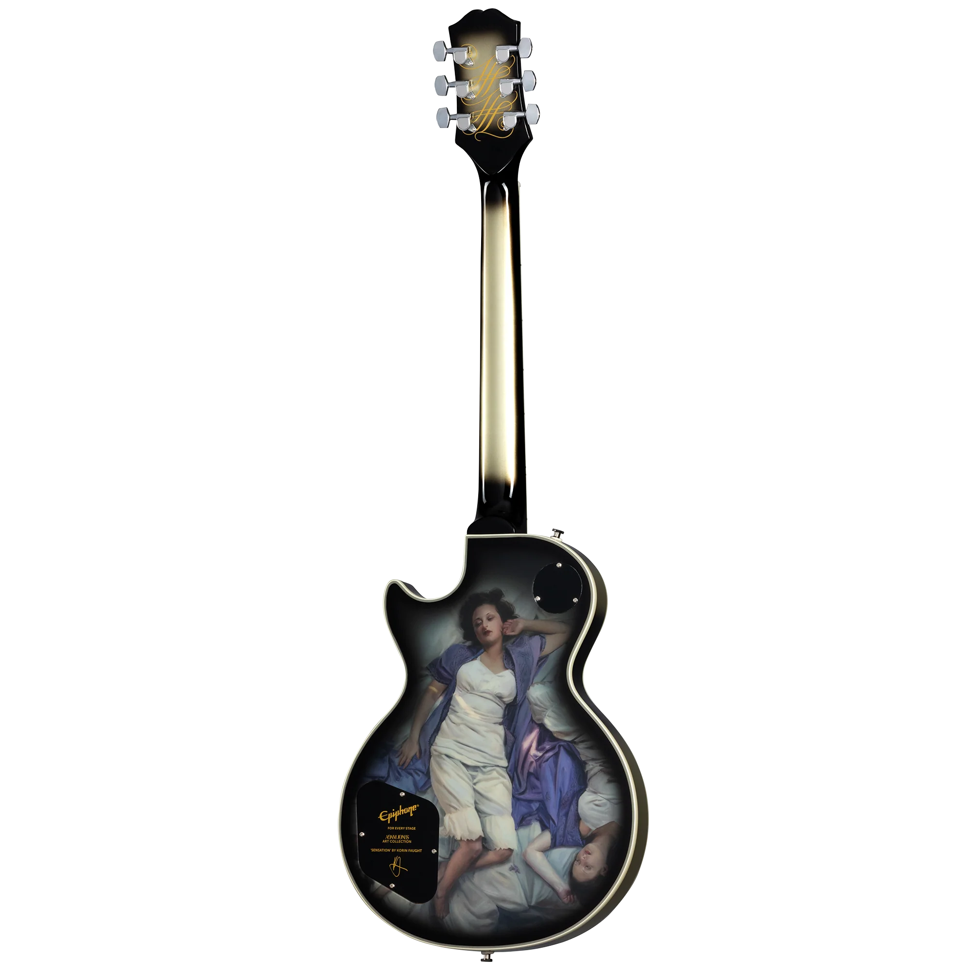 Epiphone Adam Jones Les Paul Custom Art Collection: Korin Faught’s “Sensation”, Antique Silverburst 4 Epiphone Adam Jones Les Paul Custom Art Collection: Korin Faught’s “Sensation”, Antique Silverburst