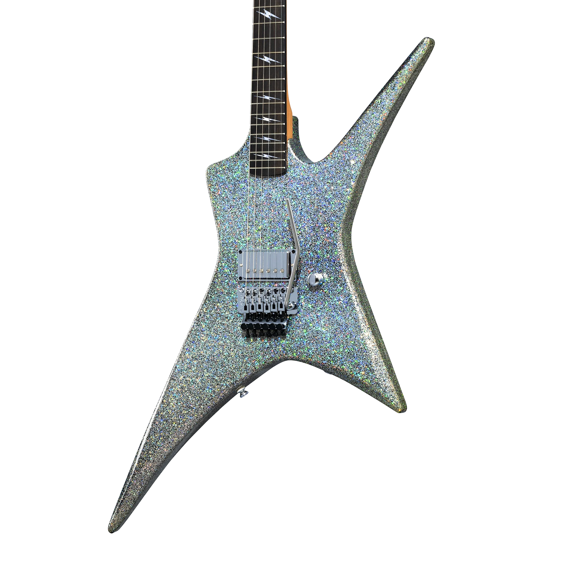 Kramer Lzzy Hale Voyager, Black Diamond Holographic Sparkle