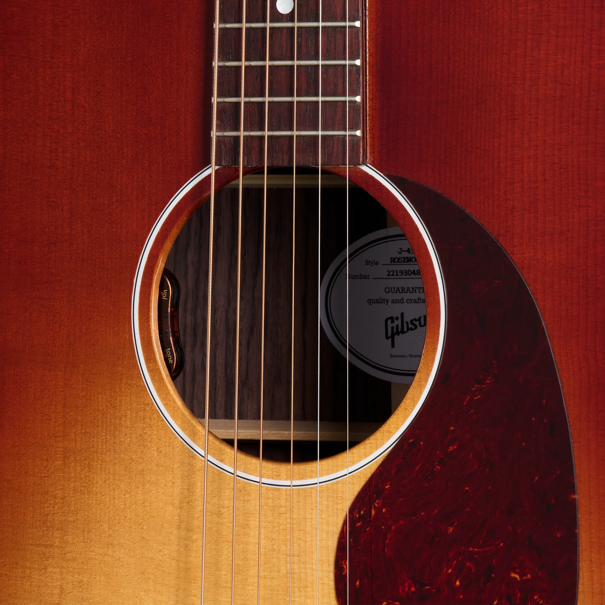 Gibson J-45 Standard Rosewood, Rosewood Burst 7 Gibson J-45 Standard Rosewood, Rosewood Burst