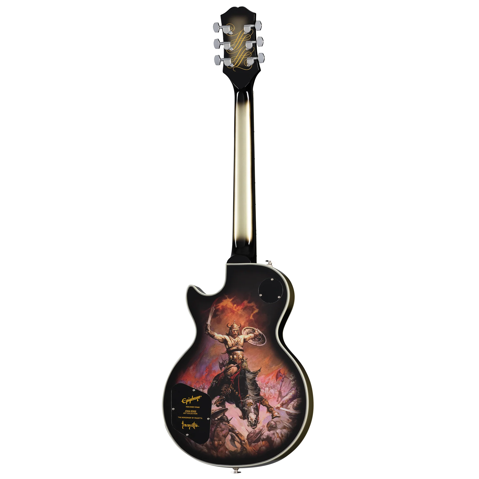 Epiphone Adam Jones Les Paul Custom Art Collection: Frazetta "The Berserker", Antique Silverburst 4 Epiphone Adam Jones Les Paul Custom Art Collection: Frazetta "The Berserker", Antique Silverburst