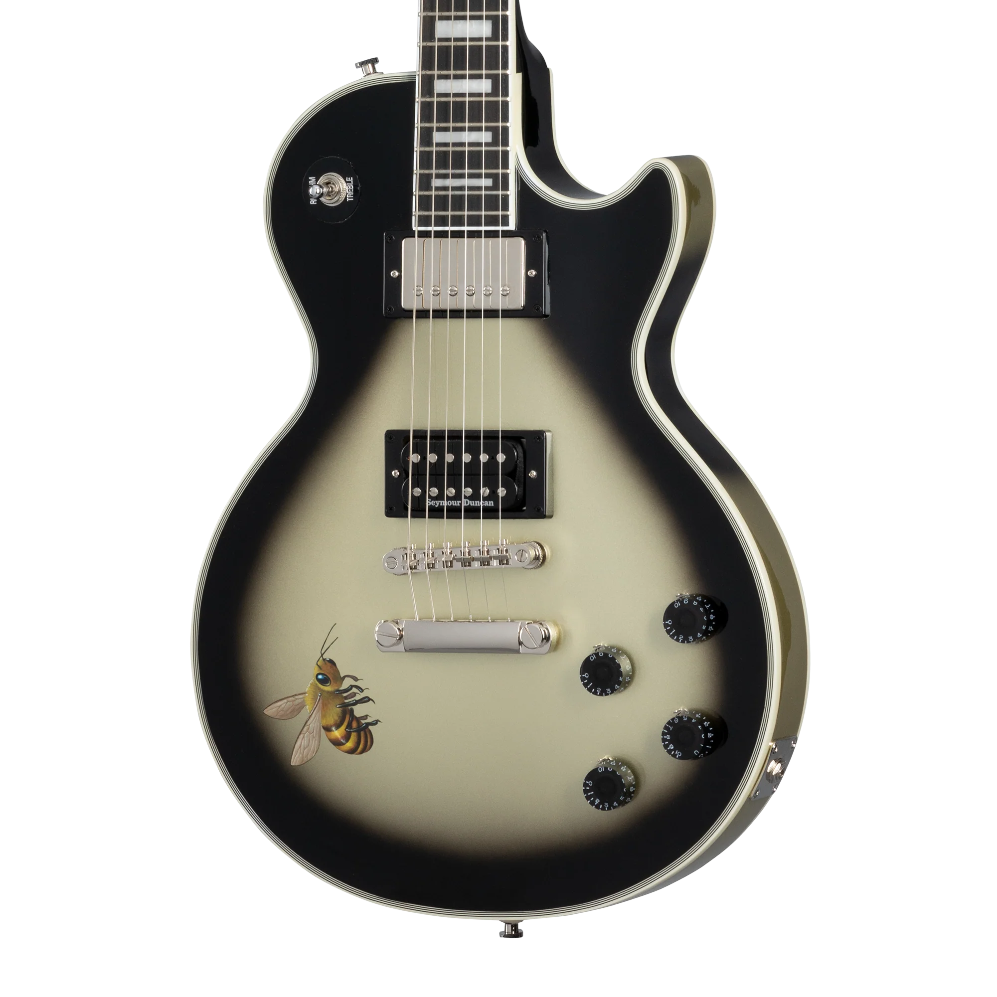 Epiphone Adam Jones Les Paul Custom Art Collection: Mark Ryden’s “Queen Bee” , Antique Silverburst 2 Epiphone Adam Jones Les Paul Custom Art Collection: Mark Ryden’s “Queen Bee” , Antique Silverburst