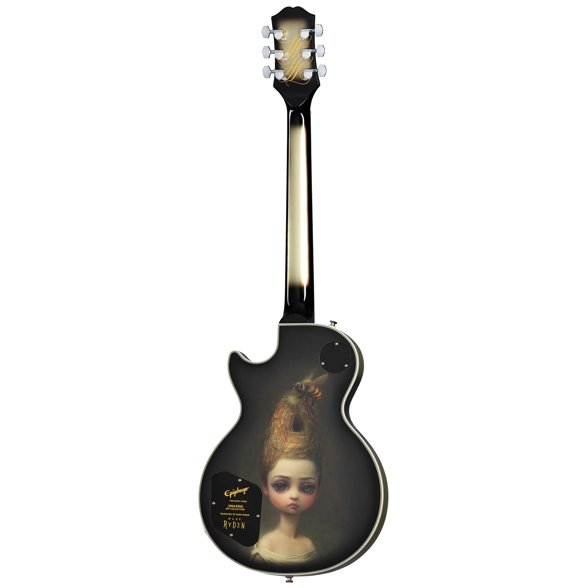 Epiphone Adam Jones Les Paul Custom Art Collection: Mark Ryden’s “Queen Bee” , Antique Silverburst 4 Epiphone Adam Jones Les Paul Custom Art Collection: Mark Ryden’s “Queen Bee” , Antique Silverburst