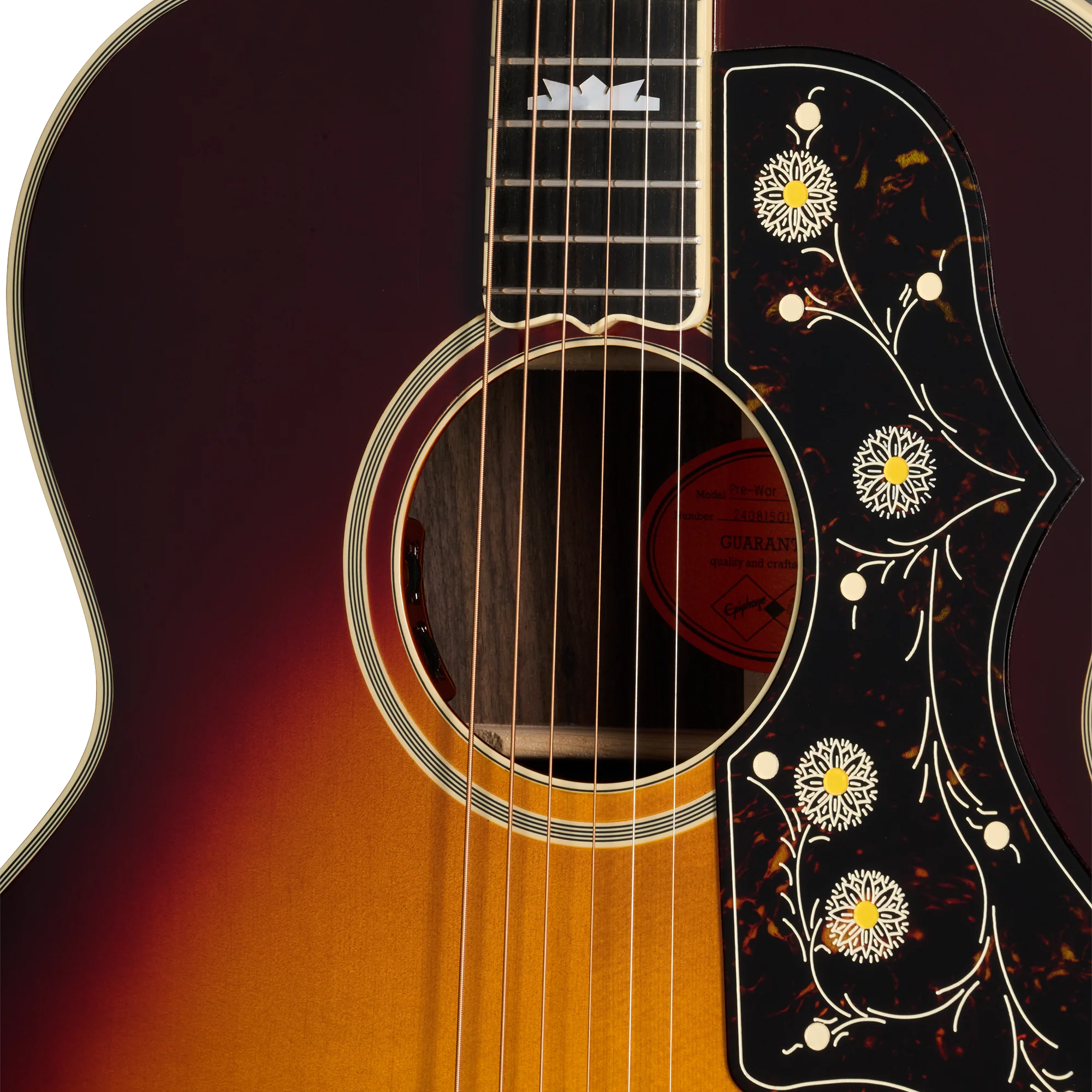 Epiphone IGC Pre-War SJ-200 Rosewood Reissue, Vintage Sunburst 7 Epiphone IGC Pre-War SJ-200 Rosewood Reissue, Vintage Sunburst