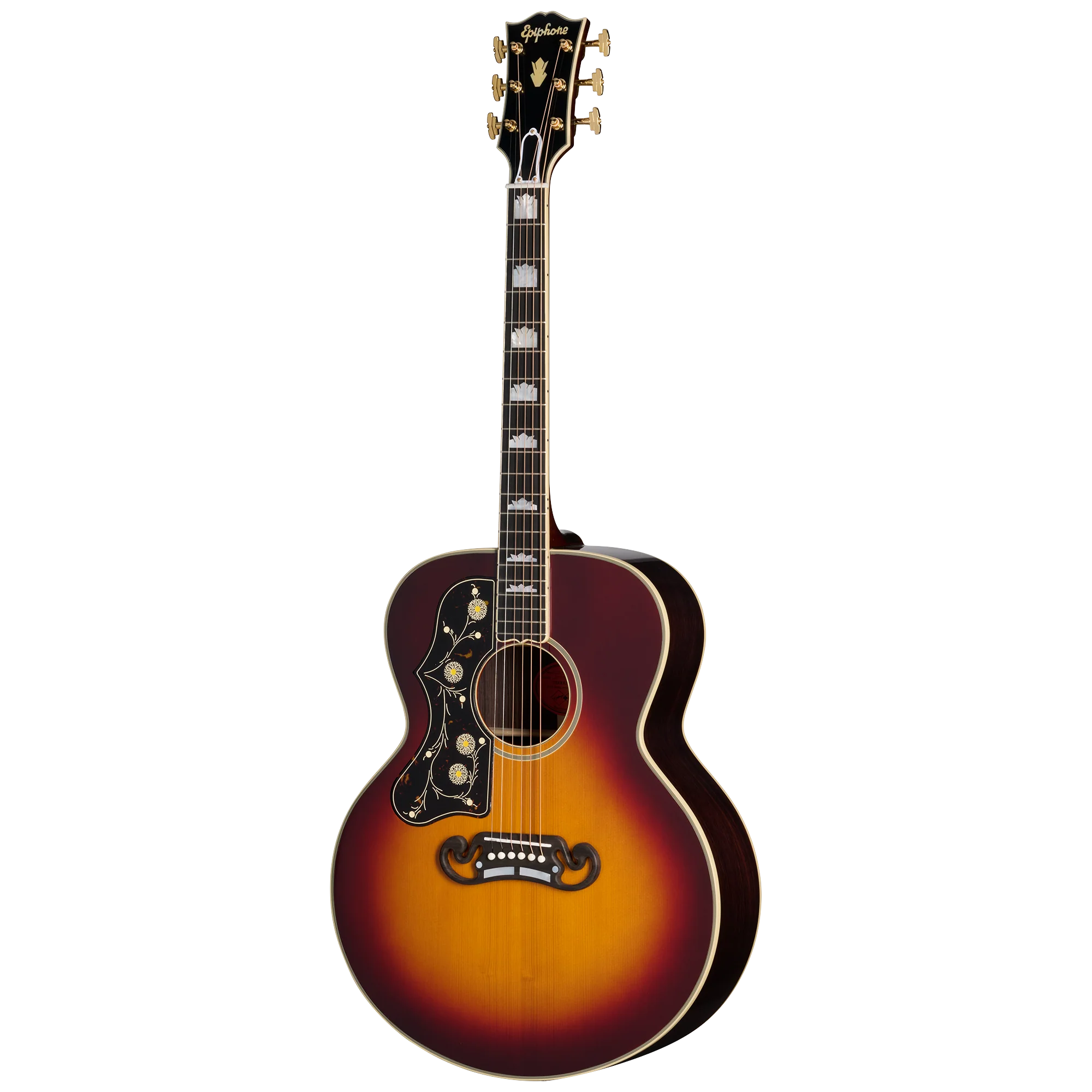 Epiphone IGC Pre-War SJ-200 Rosewood Reissue, Left-Handed, Vintage Sunburst 3 Epiphone IGC Pre-War SJ-200 Rosewood Reissue, Left-Handed, Vintage Sunburst