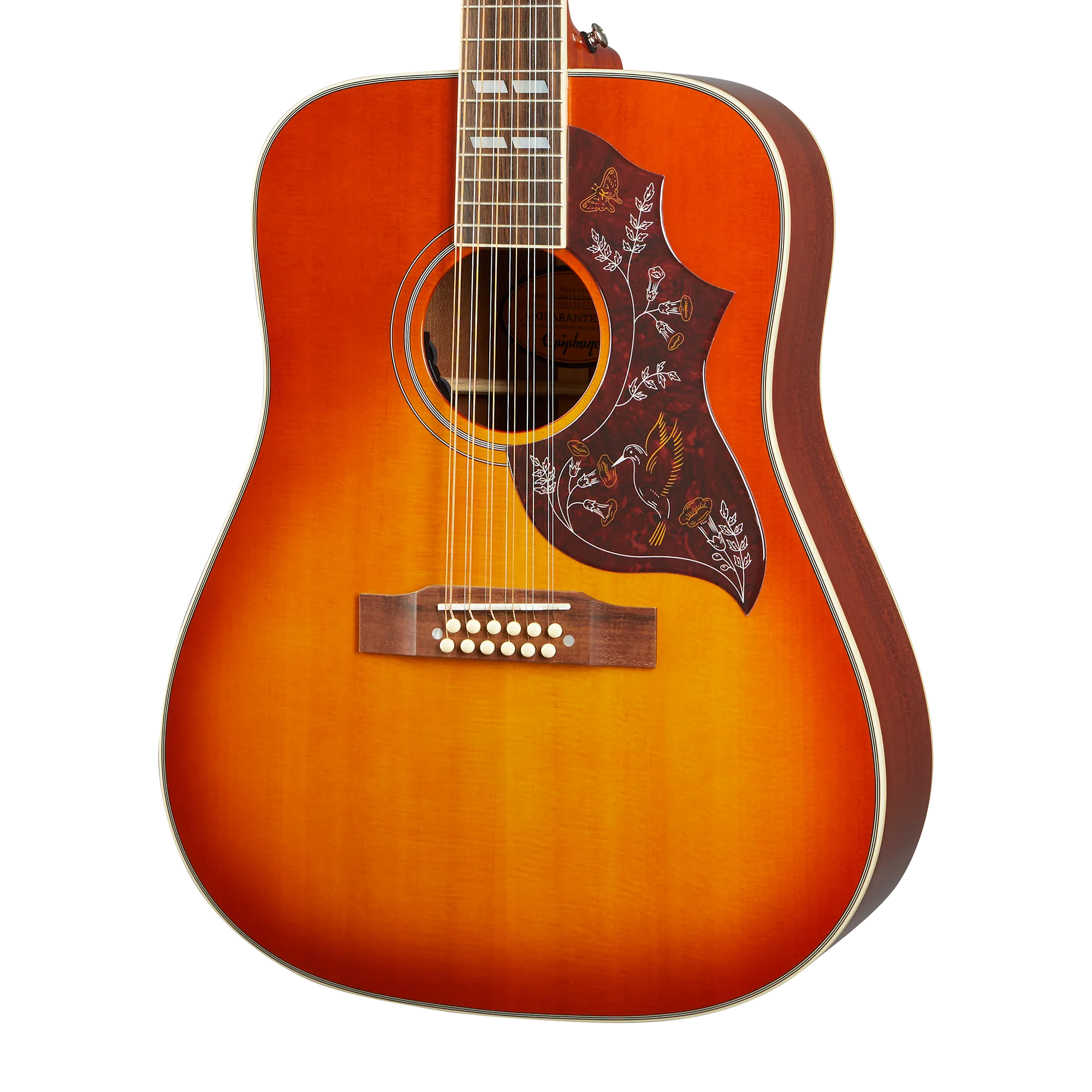 Epiphone Hummingbird 12-String, Aged Cherry Sunburst Gloss