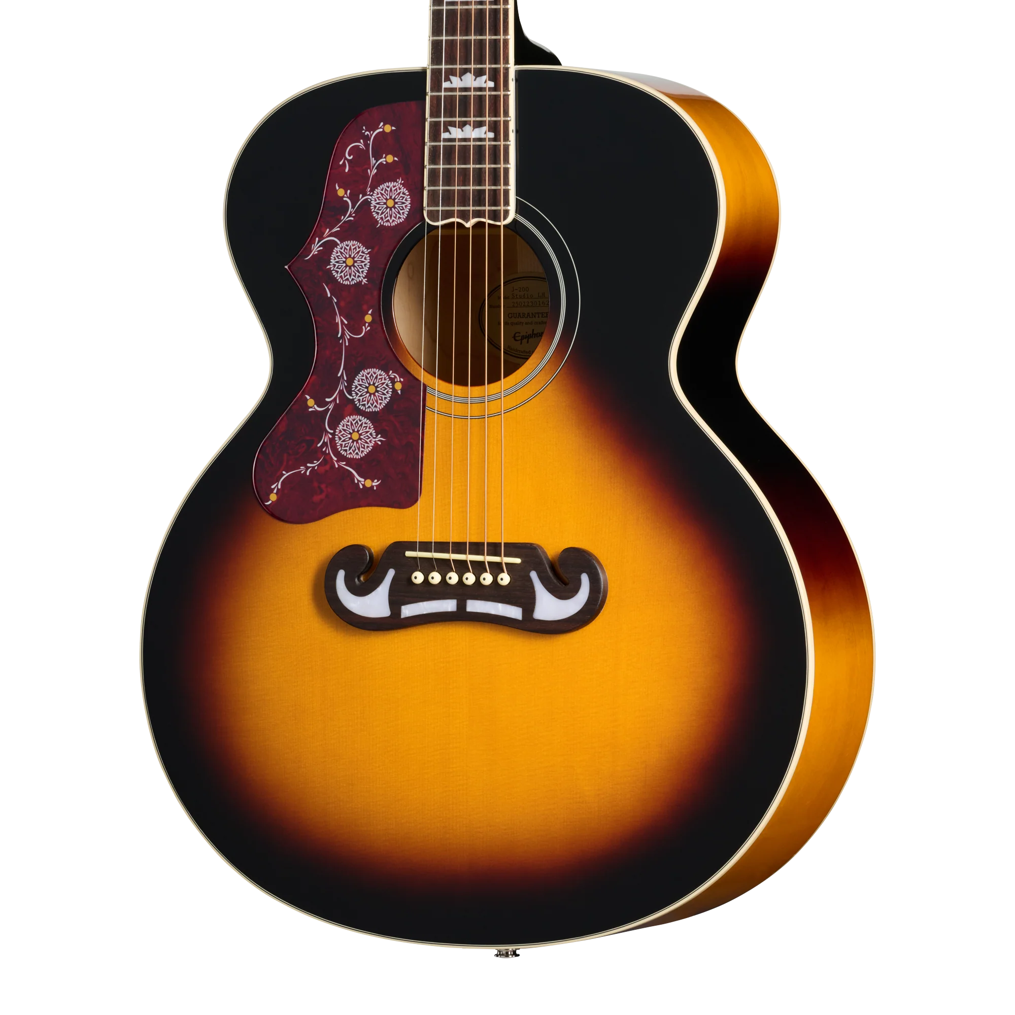 Epiphone J-200 Studio, Left-Handed, Vintage Sunburst