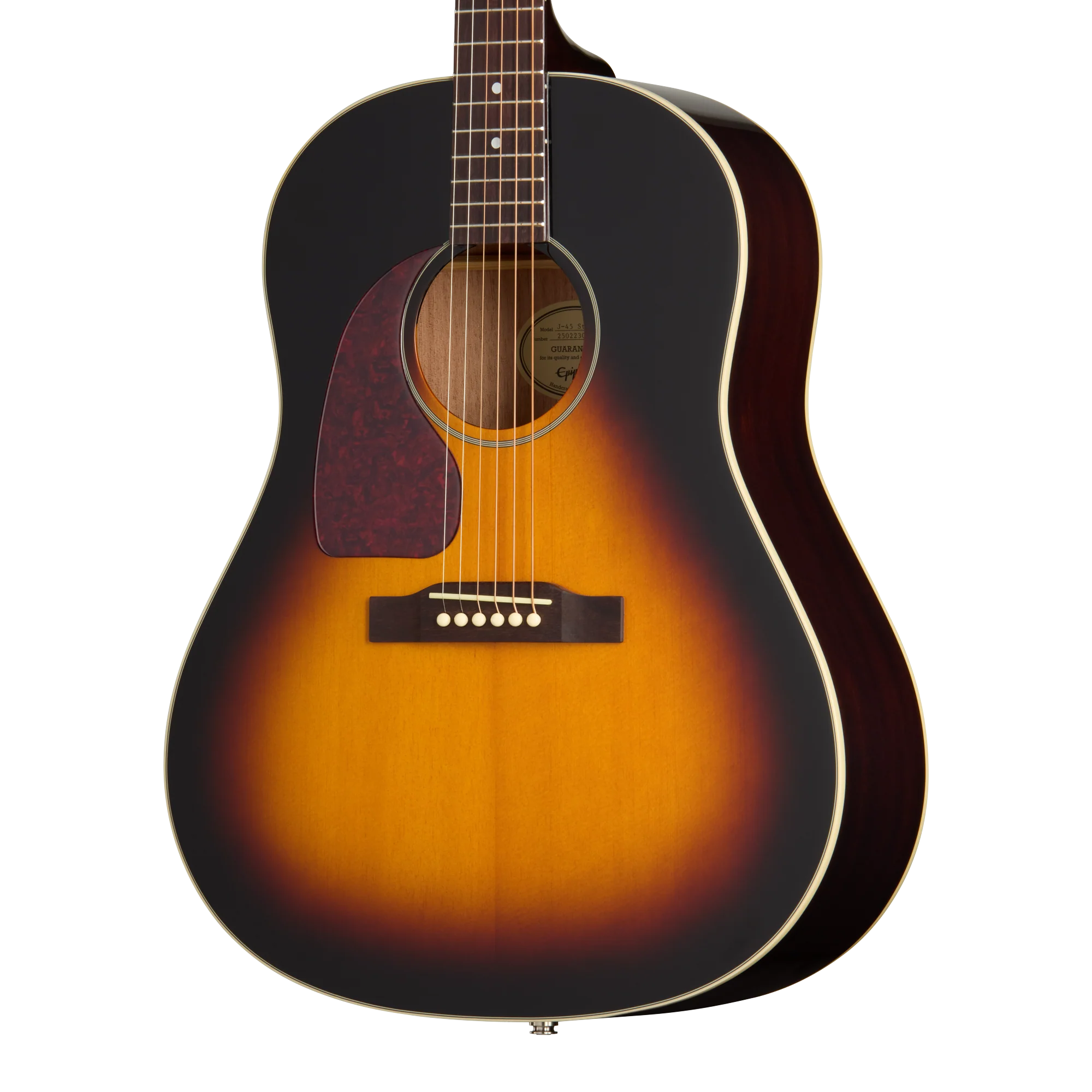 Epiphone J-45 Studio, Left-Handed, Vintage Sunburst