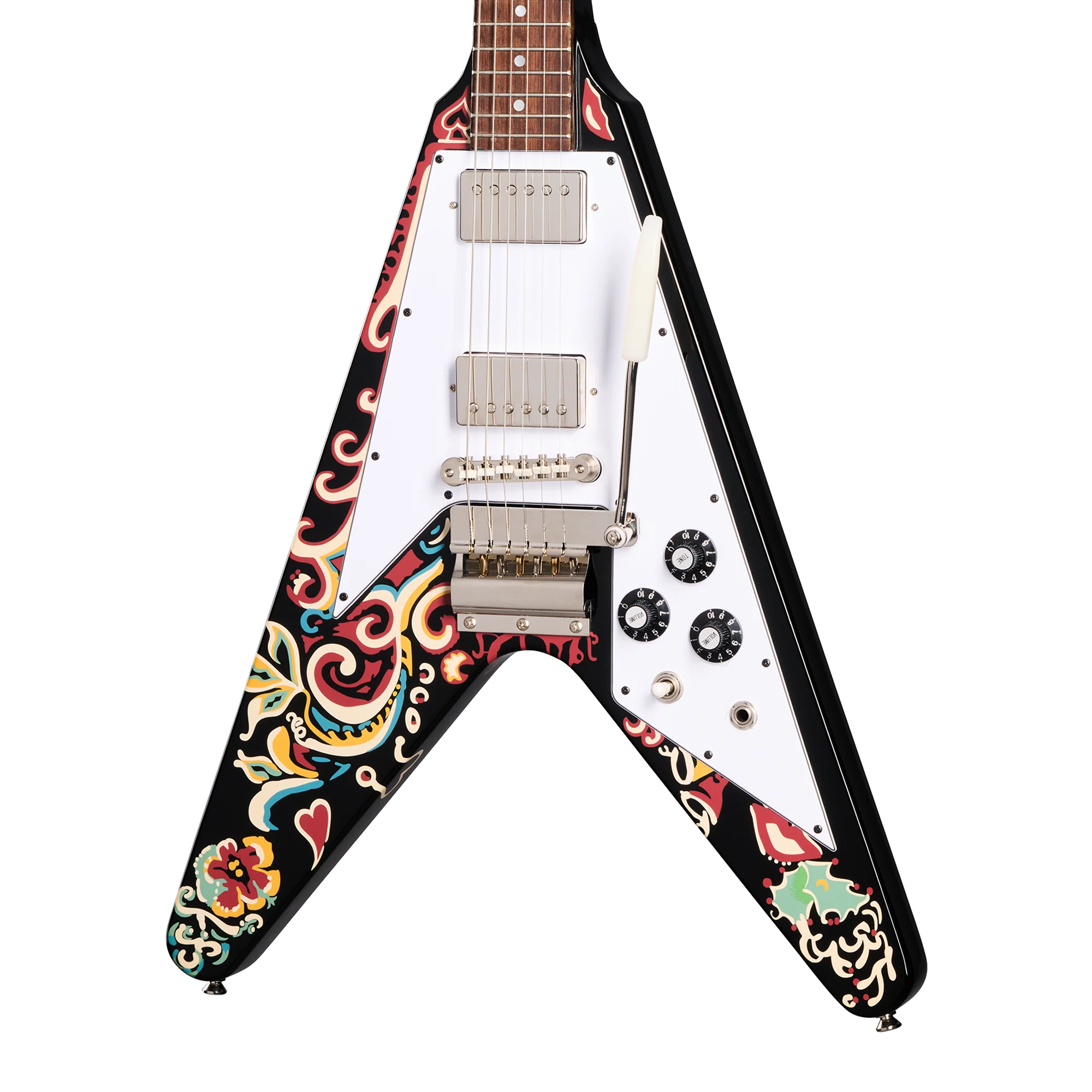Epiphone Jimi Hendrix™ "Love Drops" Flying V, Ebony